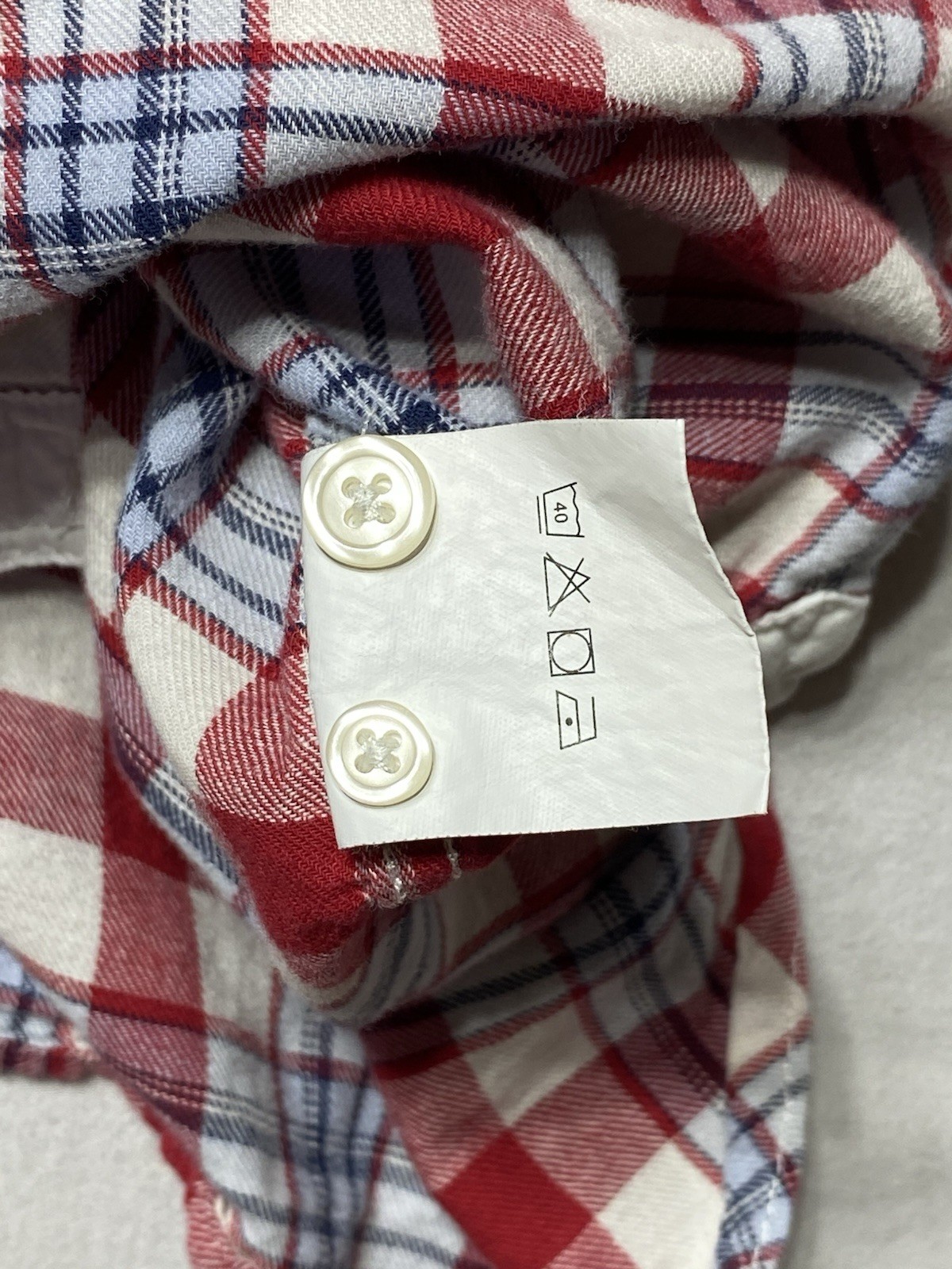 Grayers Clothiers Mens Large Plaid Button Down Shirt Cotton Linen Red Blue