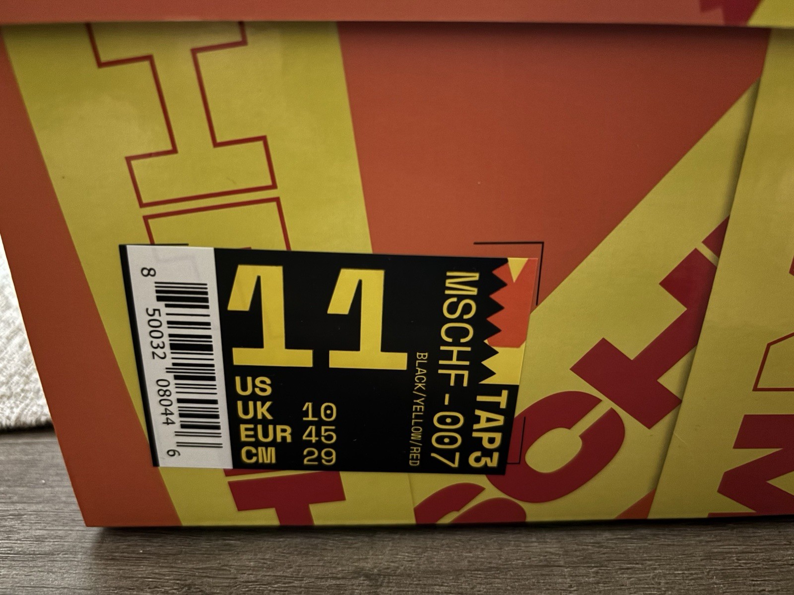 MSCHF Limited Edition TAP3 Black and Yellow Shoes Size 11 Medium New