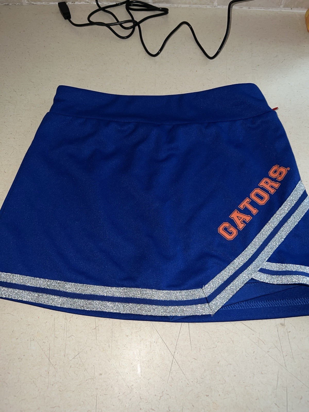 Colosseum Girls Florida Gators Cheer 2pc Skirt & Top Set M (7-8) Blue/Orange
