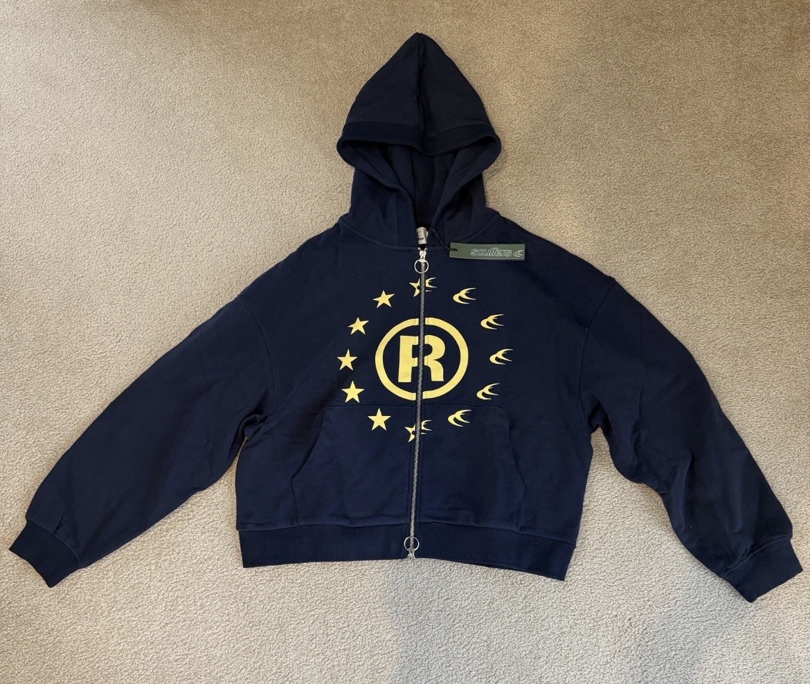 BRAND NEW Scuffers Confused Navy Blue Zipper – Size Large