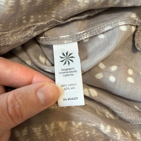 Athleta Ikat Kaftan Shirt Swimsuit Coverup Silk/Cotton Blend XS