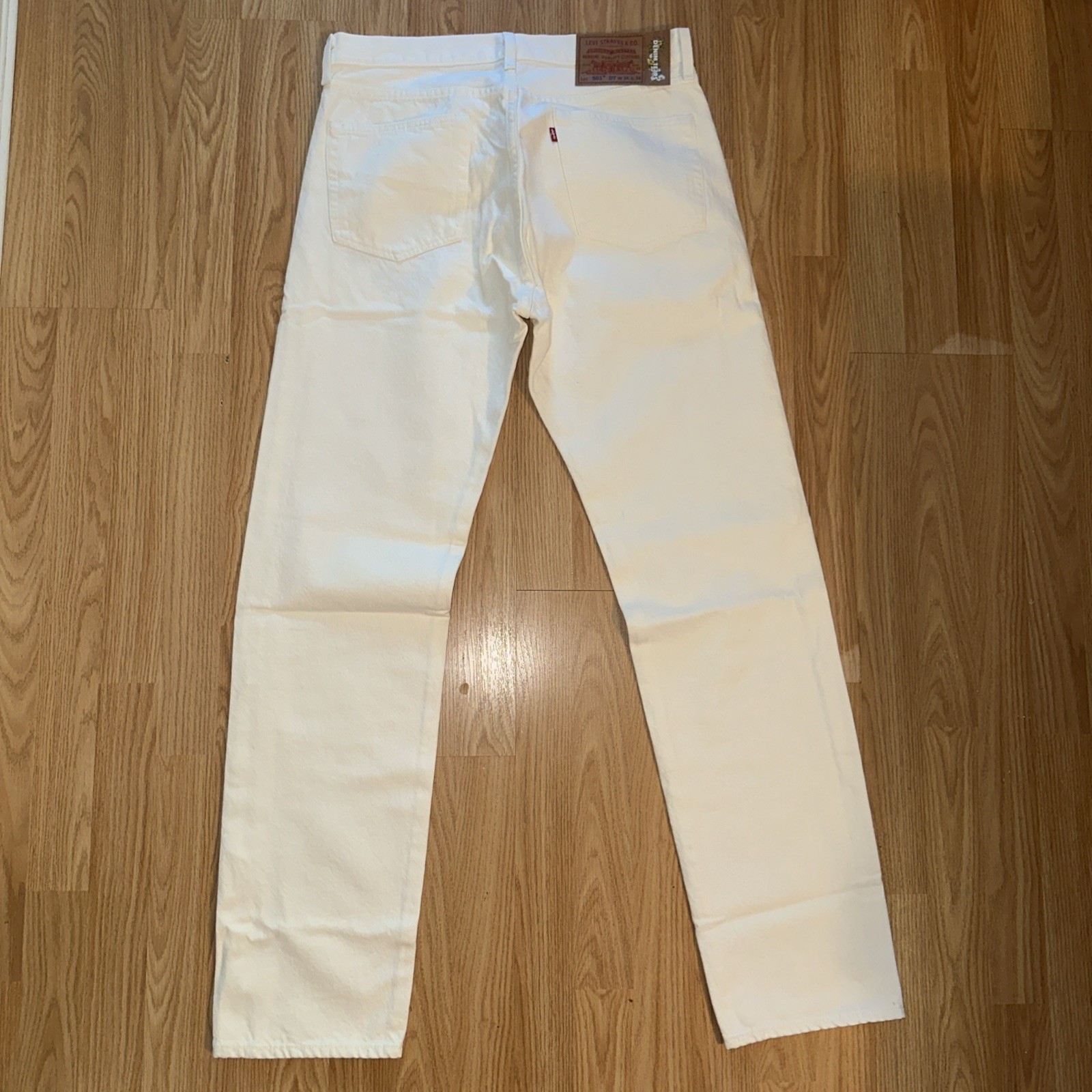 Denim Tears x Levi’s 501 Jeans Button Fly Off White 34×34 DT 501 White Rinse