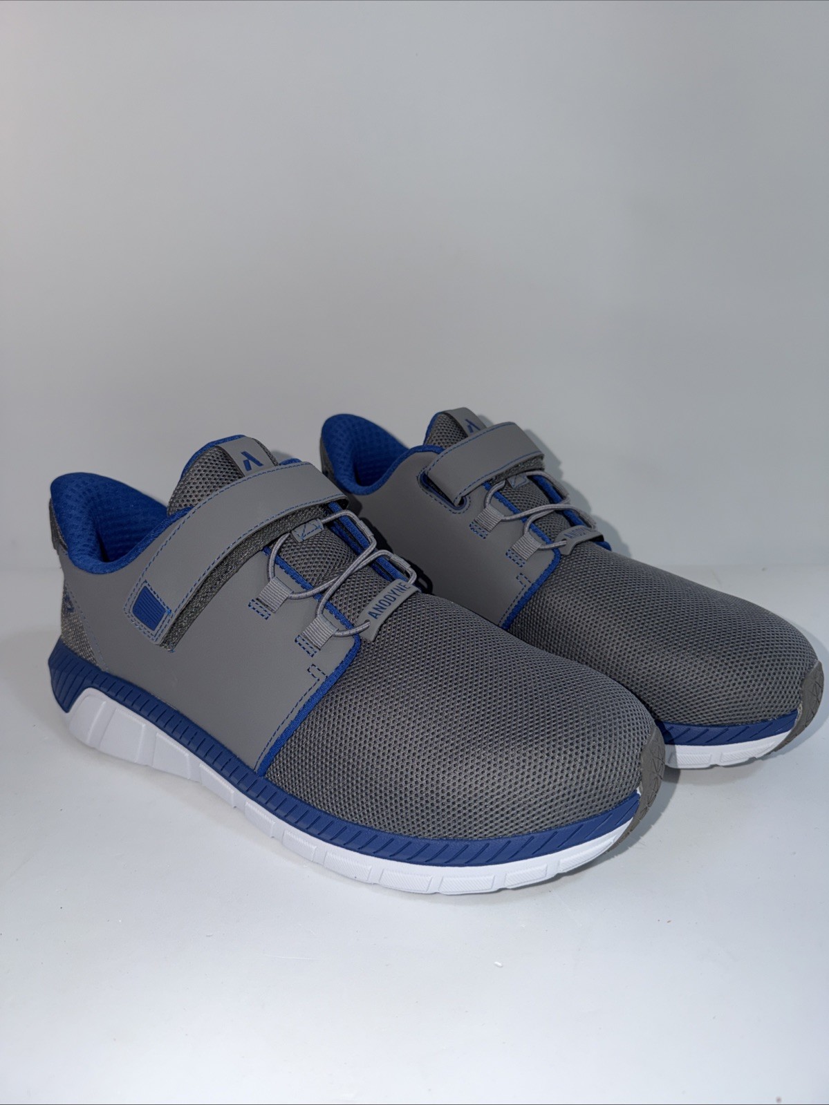 Men’s PU Mesh Anodyne™ No. 46 Sport Jogger sneaker. Size 12 Extra Wide Grey/Blue