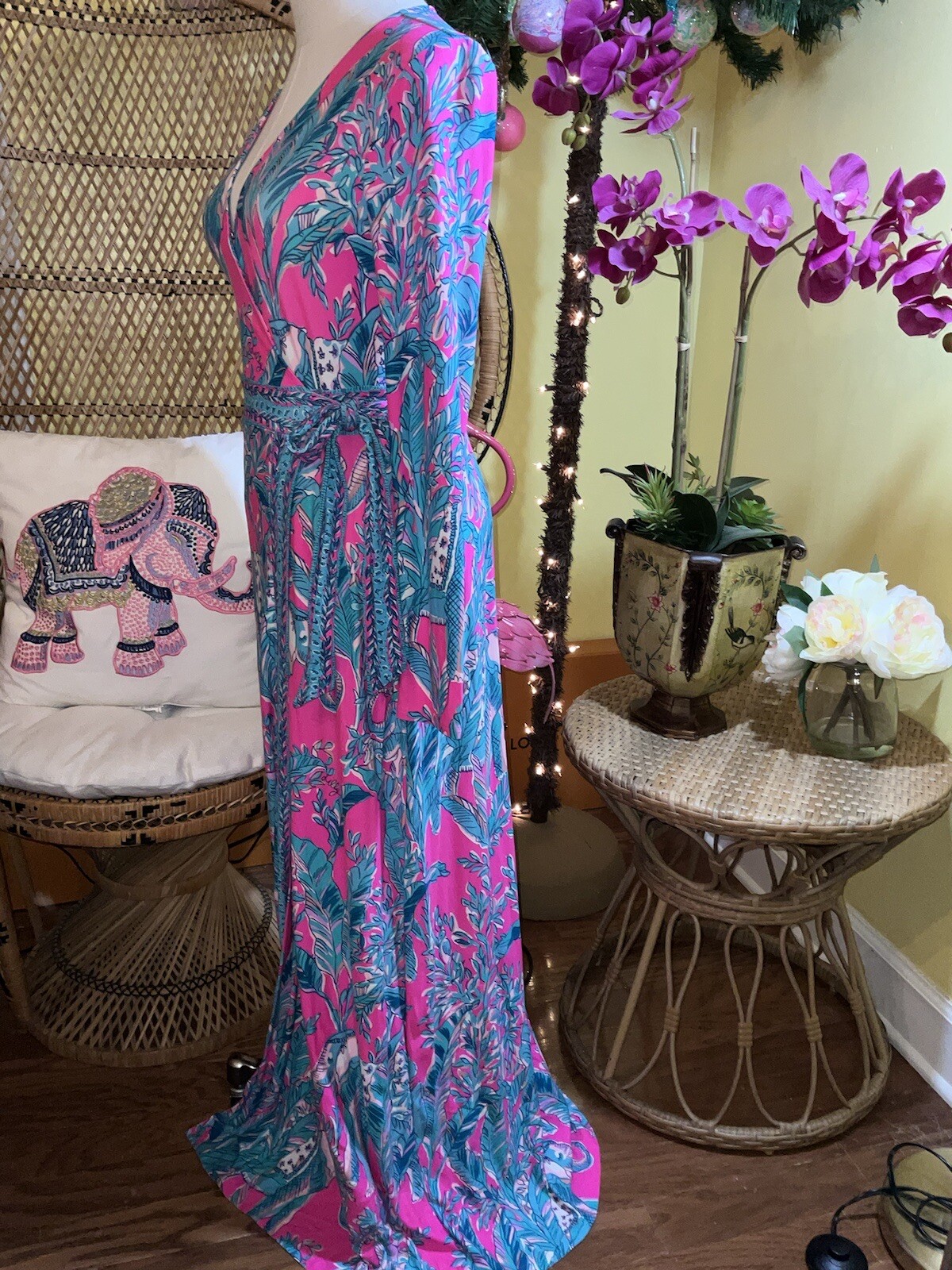 Lilly Pulitzer NWT Marseilles Wrap Maxi Talk Story to Me 🦄 Size XXS,M