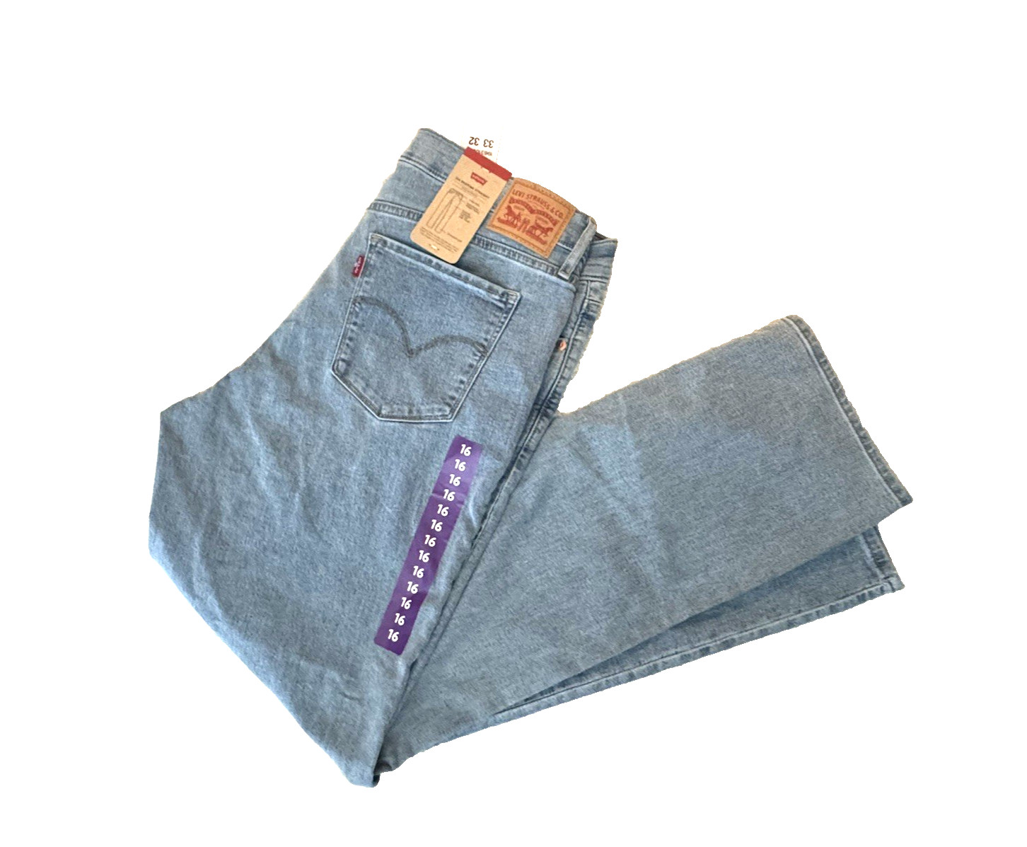 Levi’s 314 Jeans Womens Shaping Straight 33×32 NWT Light Blue