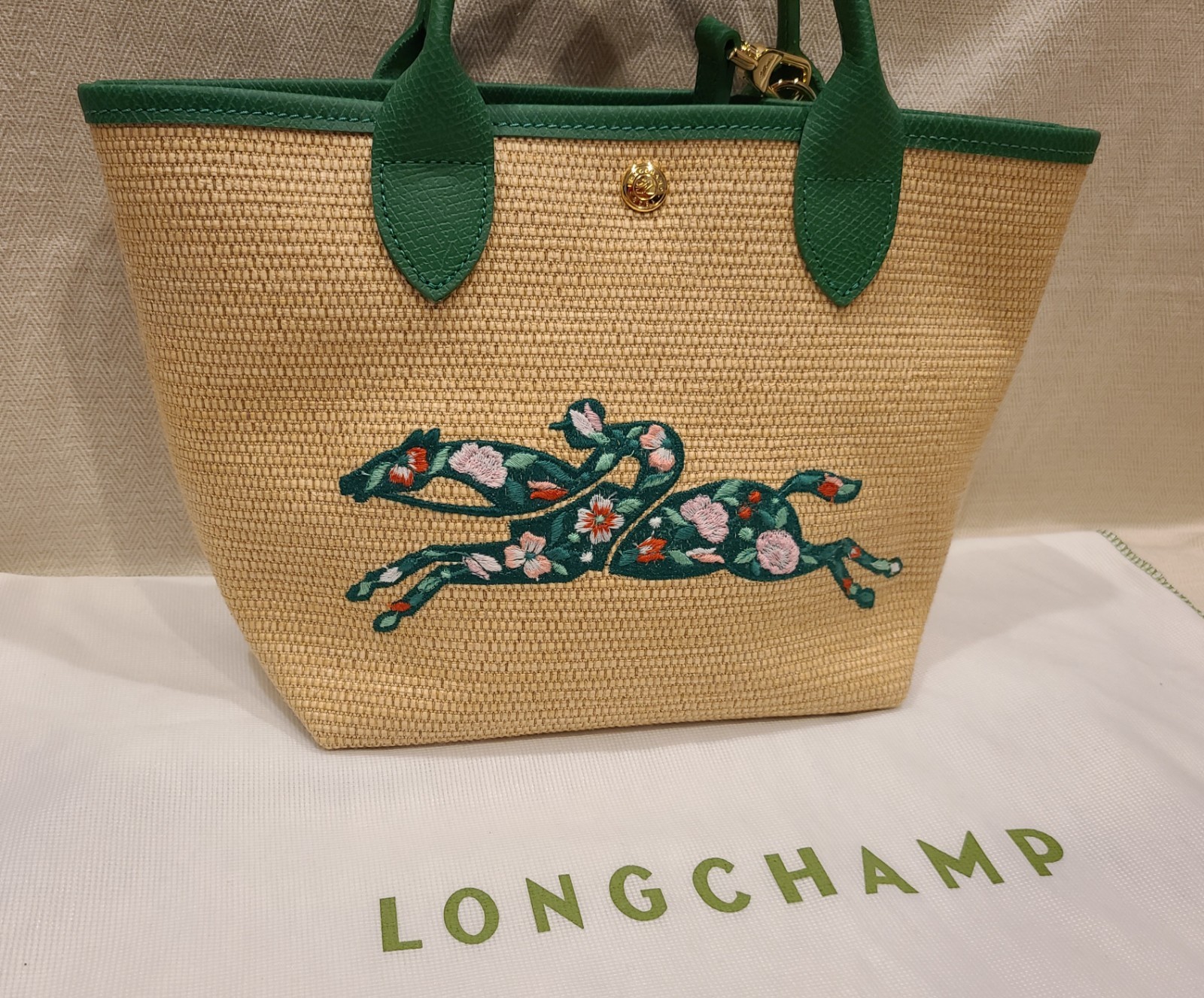 Longchamp Le Panier Pliage Small Basket Bag Tote Crossbody – NEW