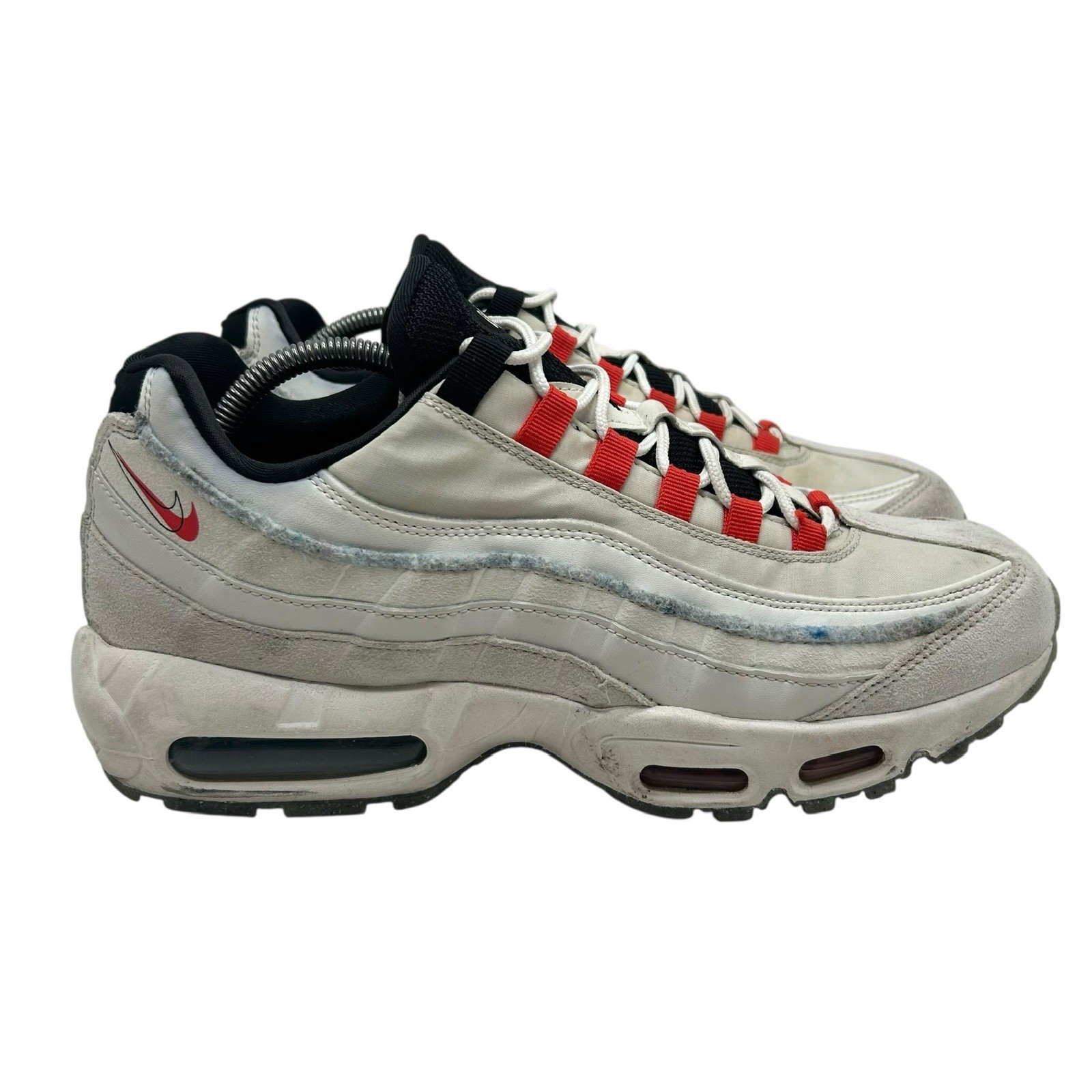 Nike Air Max 95 SE Light Bone Mens Size 11 US Habanero Red Black DQ0268-002