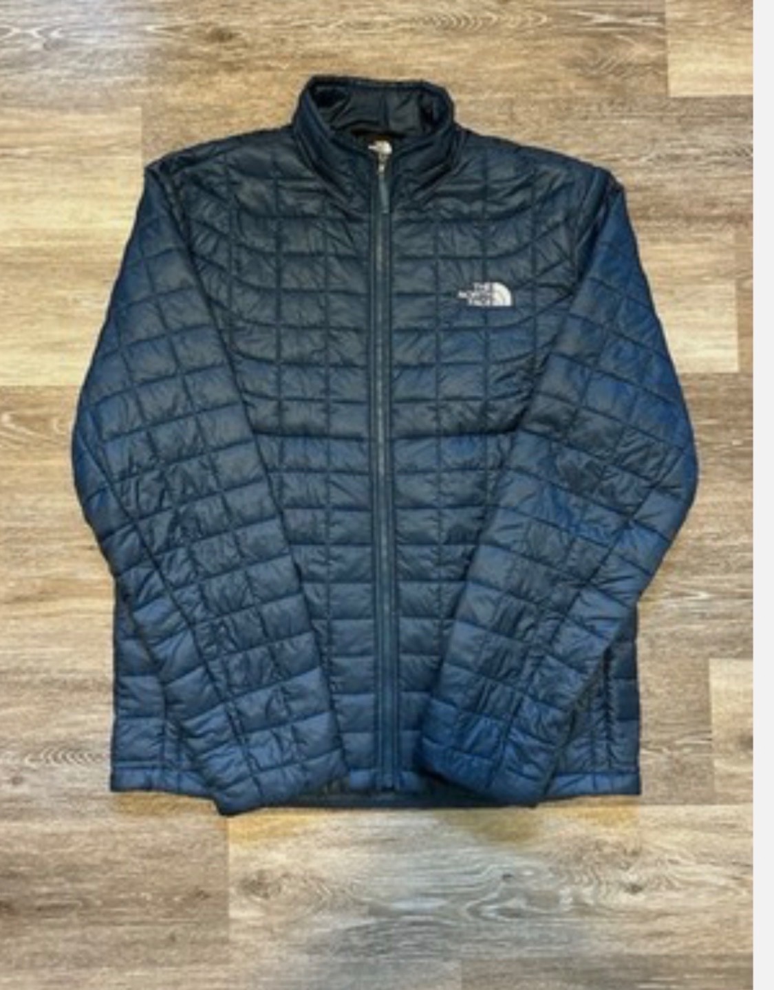 The North Face Men’s Blue Quilted Full Zip Puffer Jacket, Size M