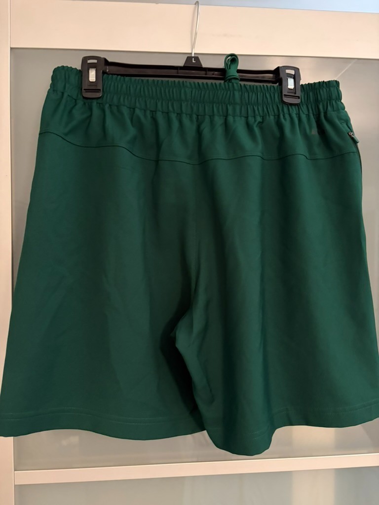 Adidas Men’s LT Large Tall Green Training Shorts Zip Pocket Athletic Performance