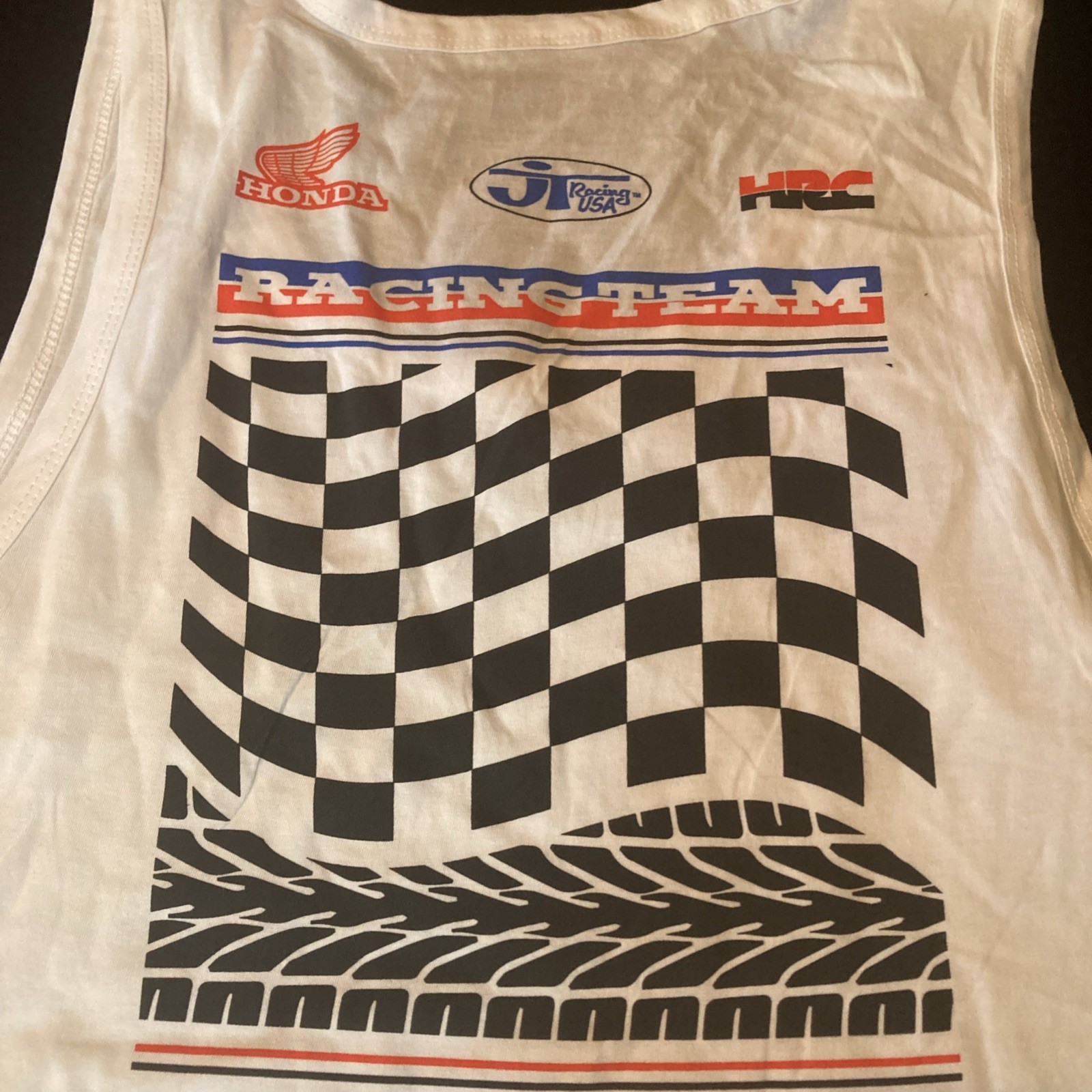 Honda Racing Team, HRC JT Racing Tank Top Shirt – Men’s LARGE – WHITE