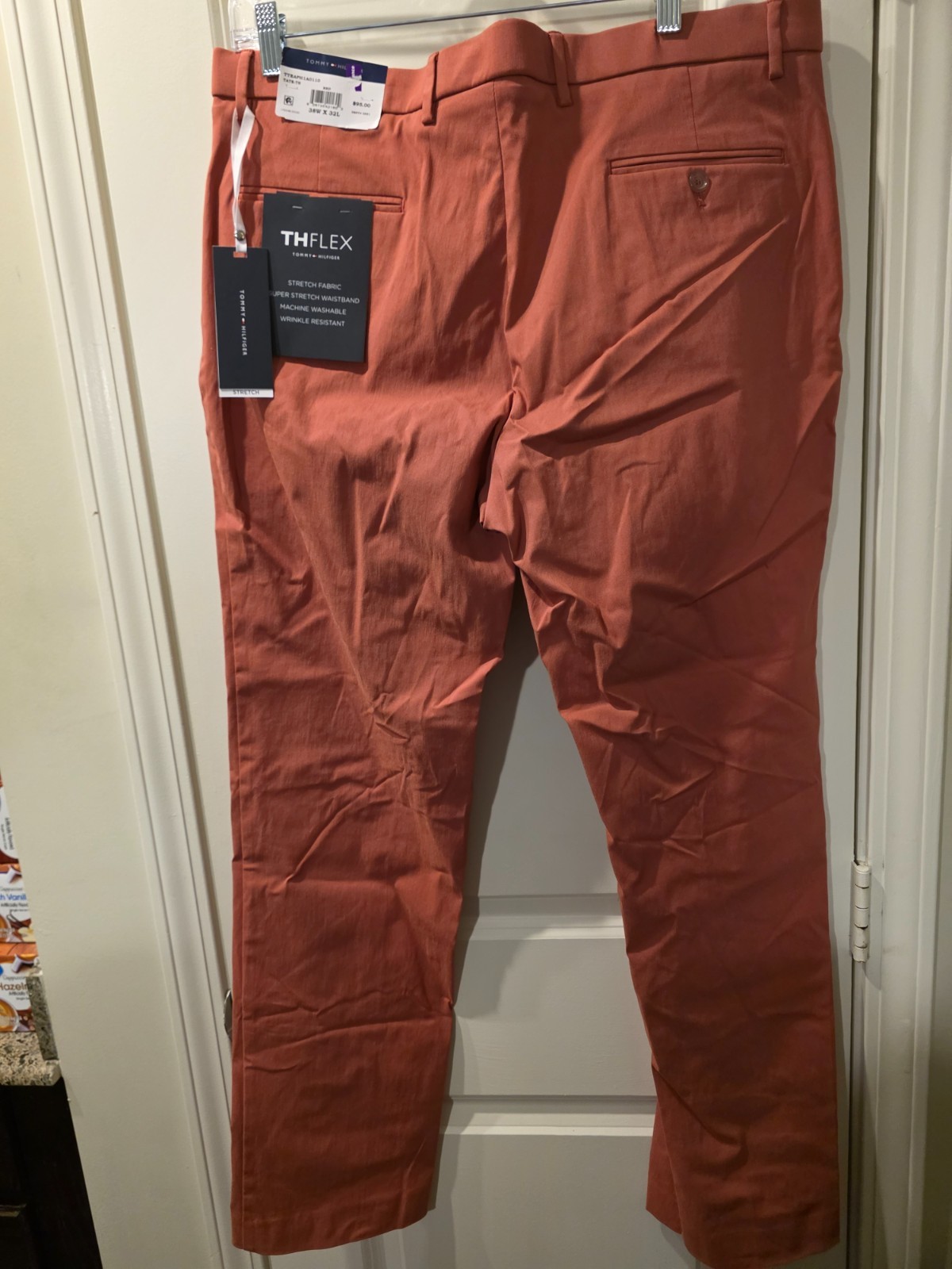 Tommy Hilfiger THFLEX Men’s Classic Fit Red Pants SZ 38 x 32 NWT