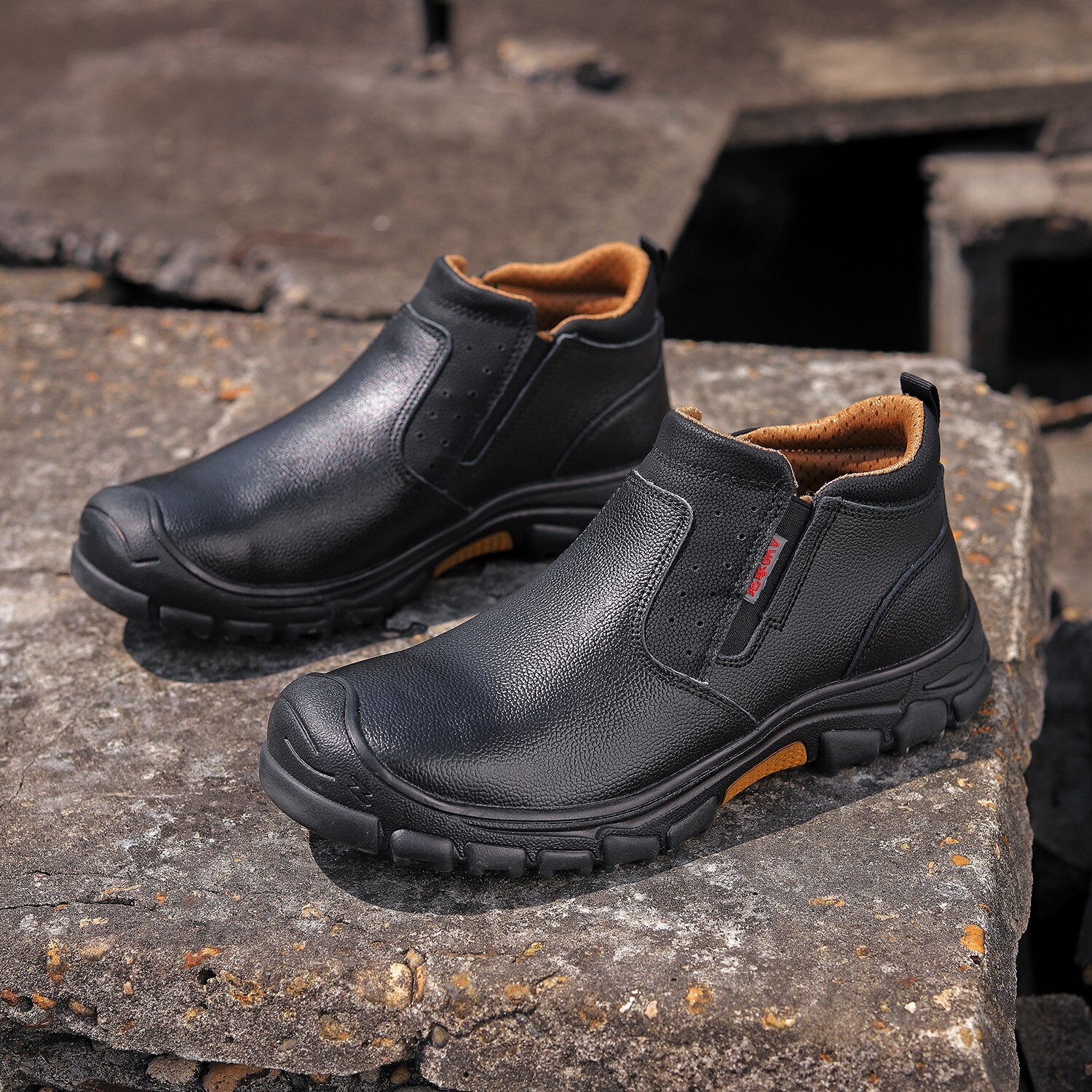 Steel toe shoes for Men New Composite toe work boot Anti-slip Welder Boots