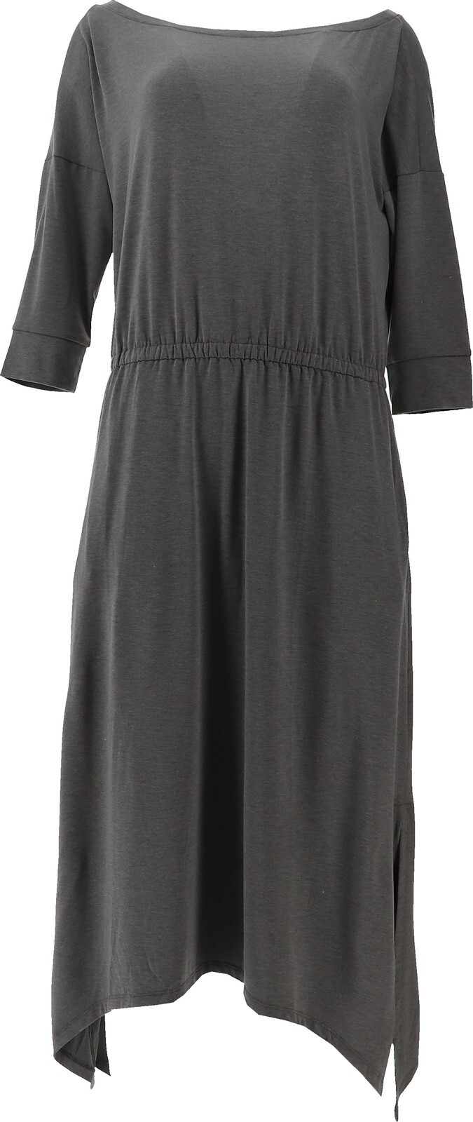 Brittany Humble BE Ready Dolman Sl Midi Dress Heather Gray XL Petite NWOT (914)
