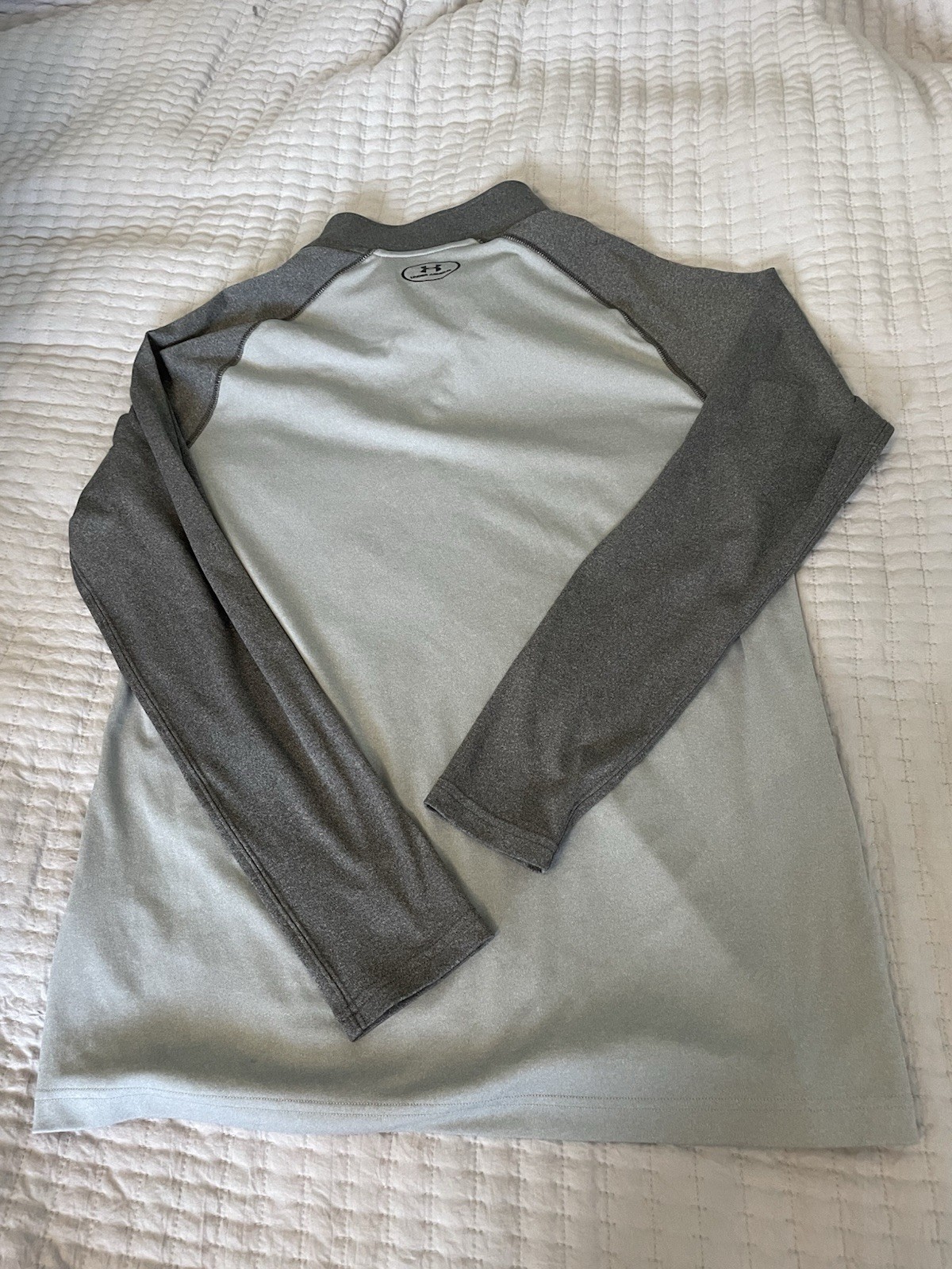 Under Armour HeatGear Quarter Zip Pullover Men’s Medium Gray Two-Tone Loose
