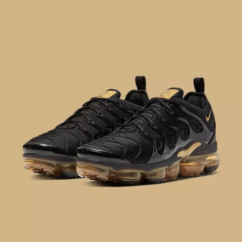 CL Nike Air VaporMax VM Plus Black Gold Men’s Size Sneaker Running Shoes US 7-13