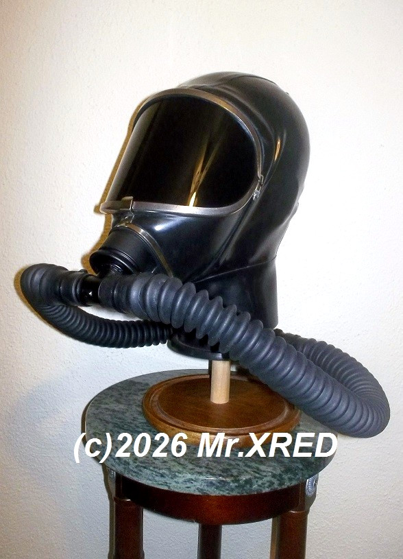 1.0mm LATEX Gas Mask HOOD Rebreather HOSES Fetish HEAVY RUBBER M/L~FANTOMAS & Co