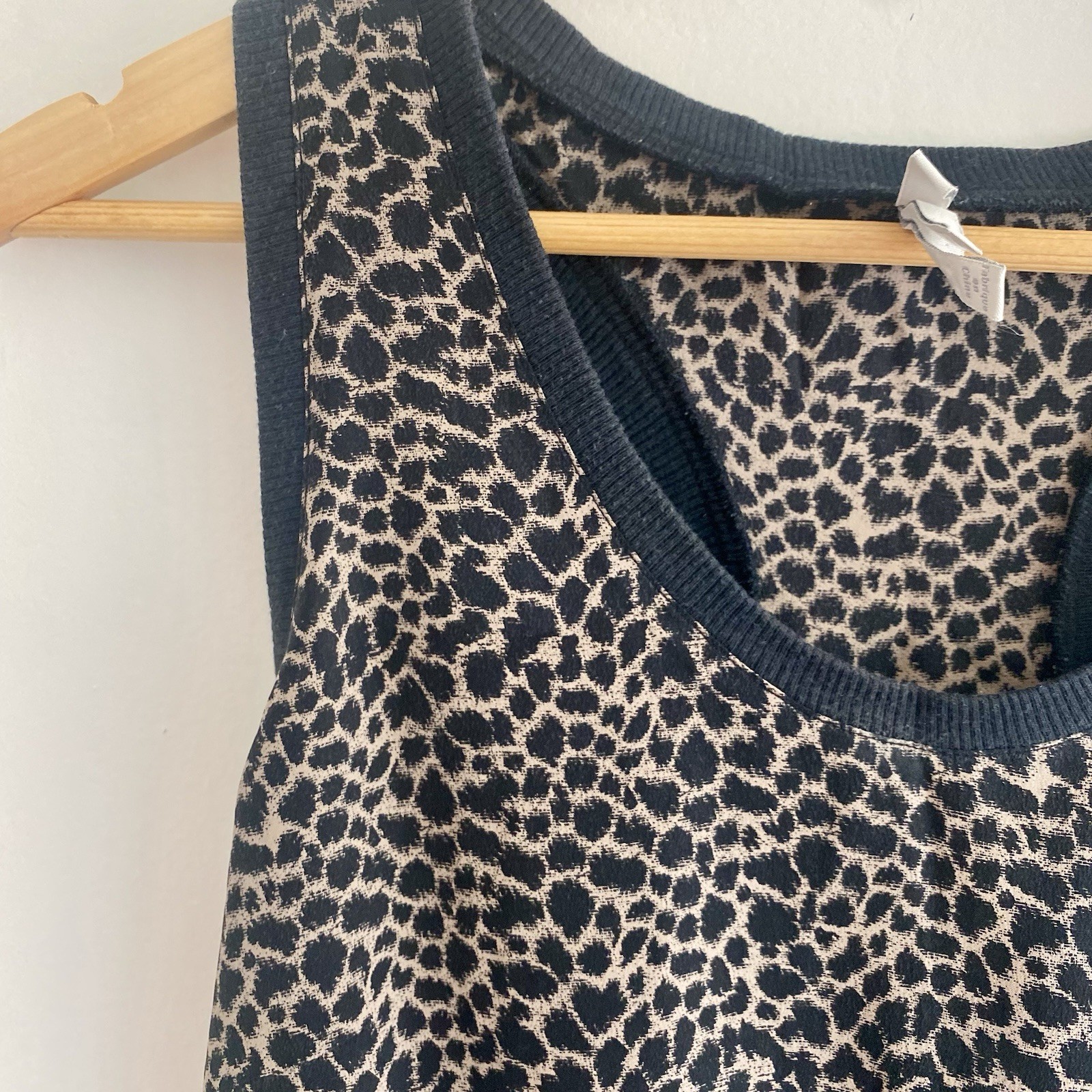 Joie Alicia Caviar Leopard Silk Racerback Tank with Side Pocket, size S