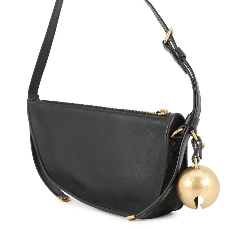 Burberry Black Leather Shield Sling Mini Shoulder Bag Charm 8077580