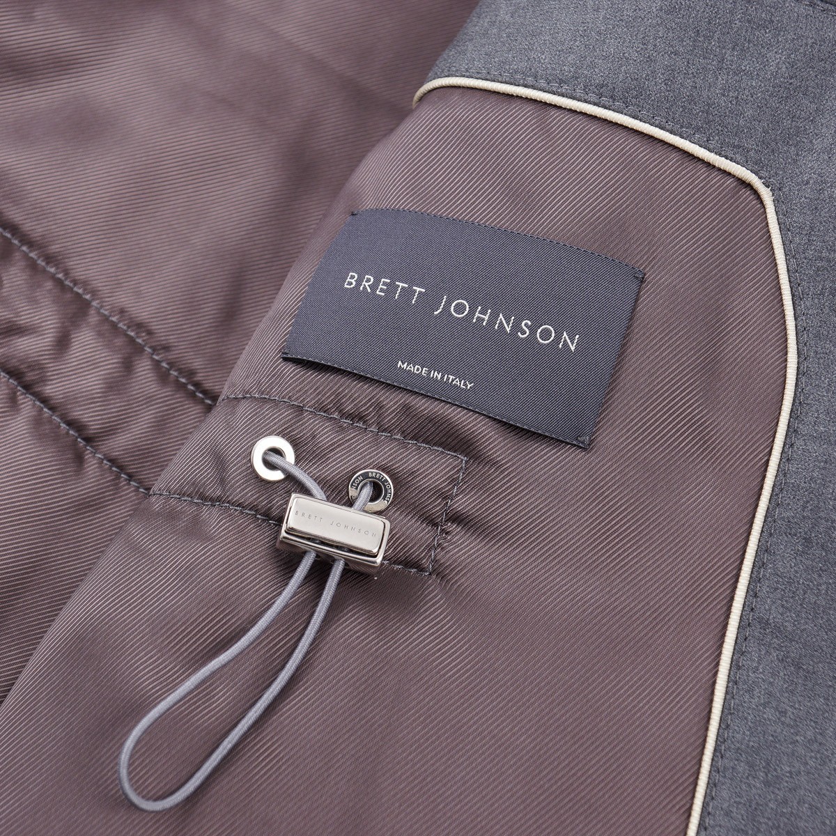 Brett Johnson ‘Lugano’ Mid Gray Padded Wool Field Jacket L (Eu 52) NWT