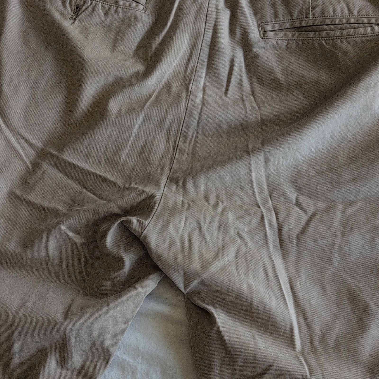 Alex Mill Beige Cotton Twill Chino Pleated Cropped Drop Crotch 31