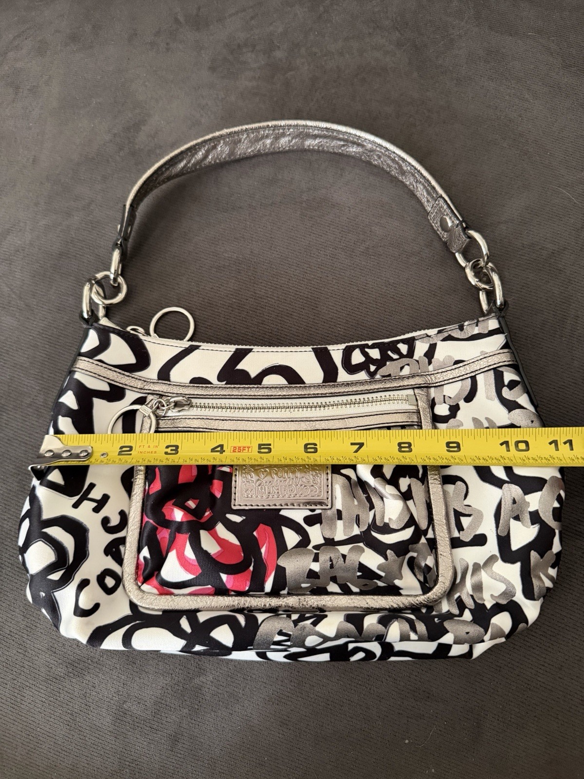 Coach Y2K Vintage Limited Edition Graffiti Poppy Shoulder Bag Handbag
