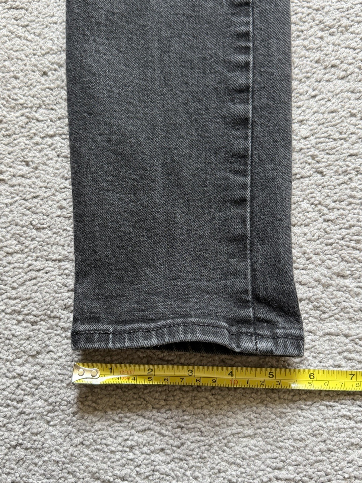 Levi’s Premium 513 Black Denim Jeans Stretch Slim Straight Mens 32×32