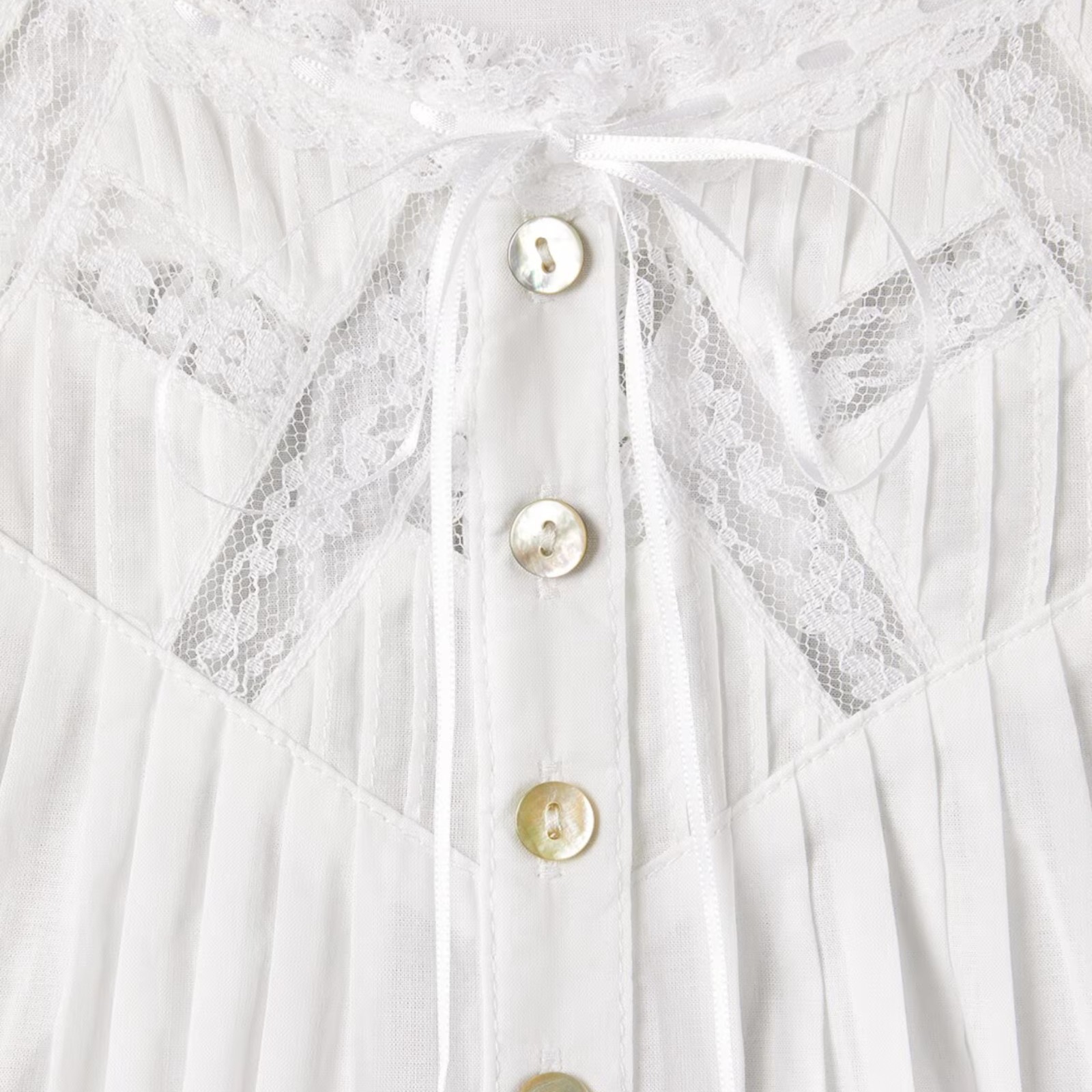NWT Eileen West 100% Cotton Lawn Ballet Nightgown Sleeveless Regular, White