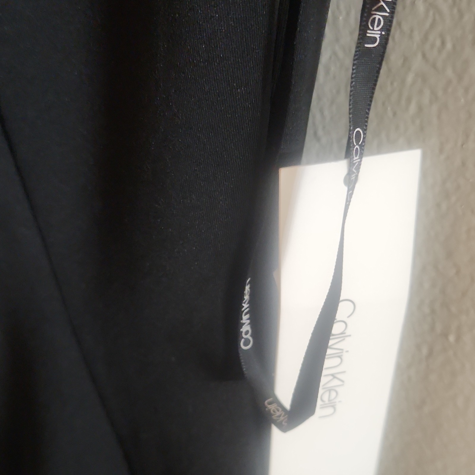 Calvin Klein Black Sheath Sleeveless Scoop Neck Chain Knee Dress Size 8