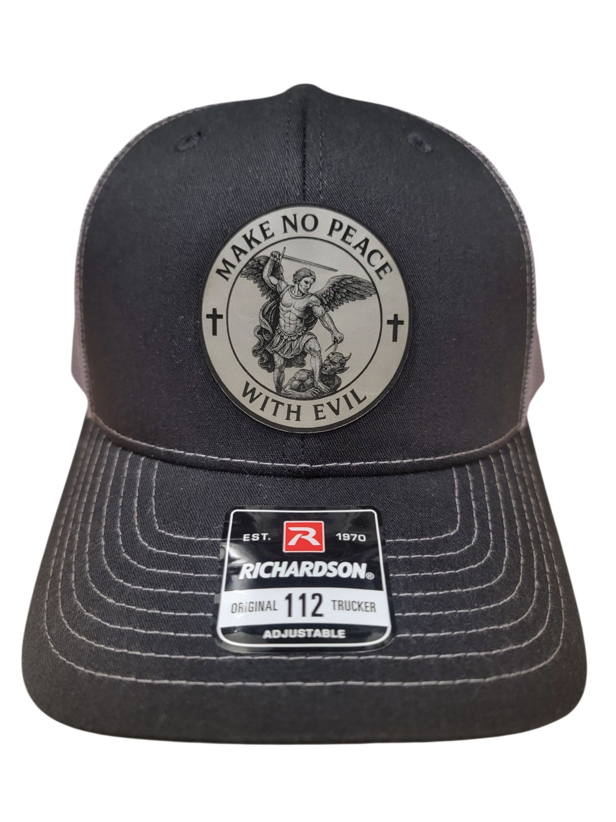 Richardson 112 Make No Peace With Evil, Christian, Jesus, God, Trucker Hat USA