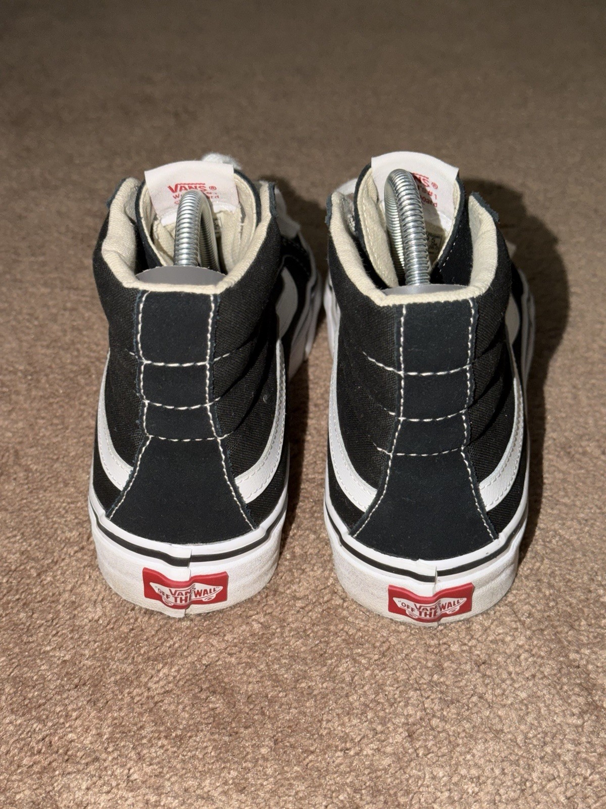 Vans Sk8 Hi Black White Skate Shoes Men 8 Women 9.5 Classic High Top