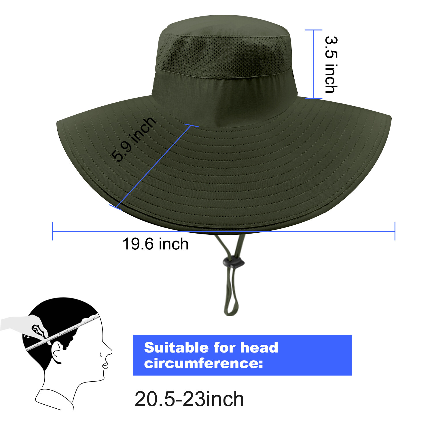 UPF50+ Wide Brim Sun Hat with Neck Flap – Perfect for Hiking, Safari & Beach USA