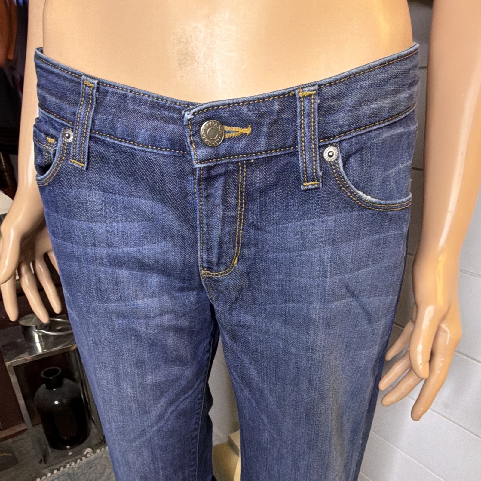 Banana Republic Blue Mid Rise Straight Leg Denim Jeans, Women 4 limited edition