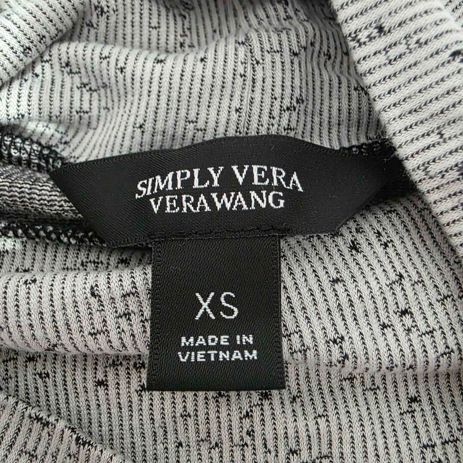 Simply Vera Vera Wang Gray Ribbed Turtleneck Long Sleeve Top Women’s XS