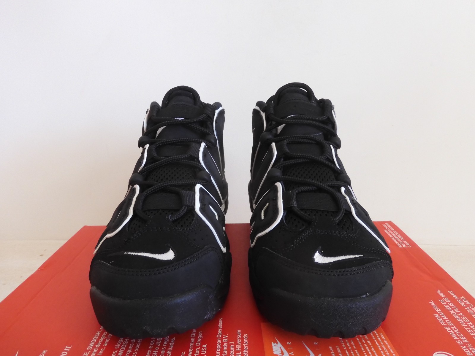 Nike Air More Uptempo (GS) Black-White-Black Sz 5Y Rare! [415082-002]