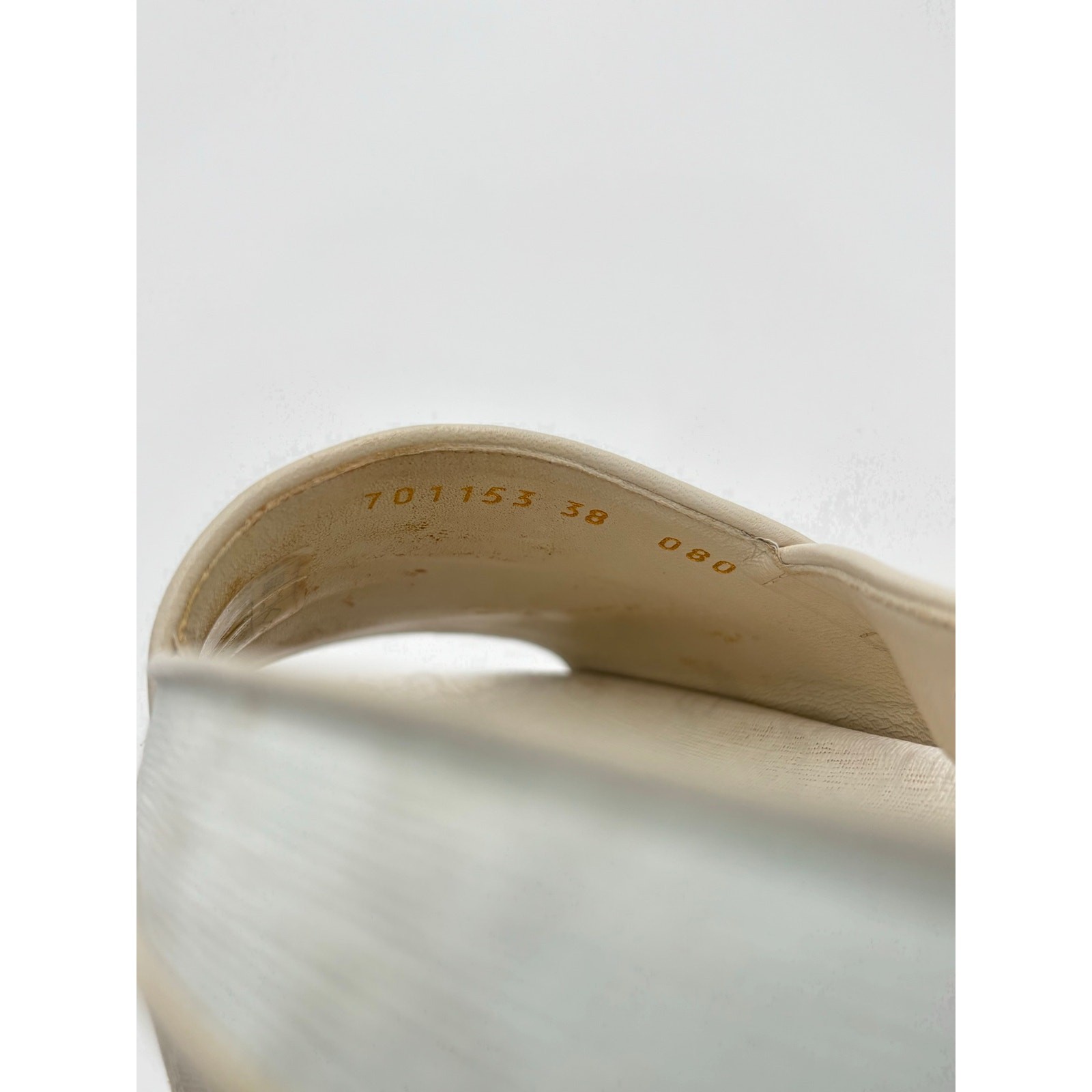 Gucci Angelina Slingback Platform Slide Sandals Monogram Canvas Size EU 38 US 8