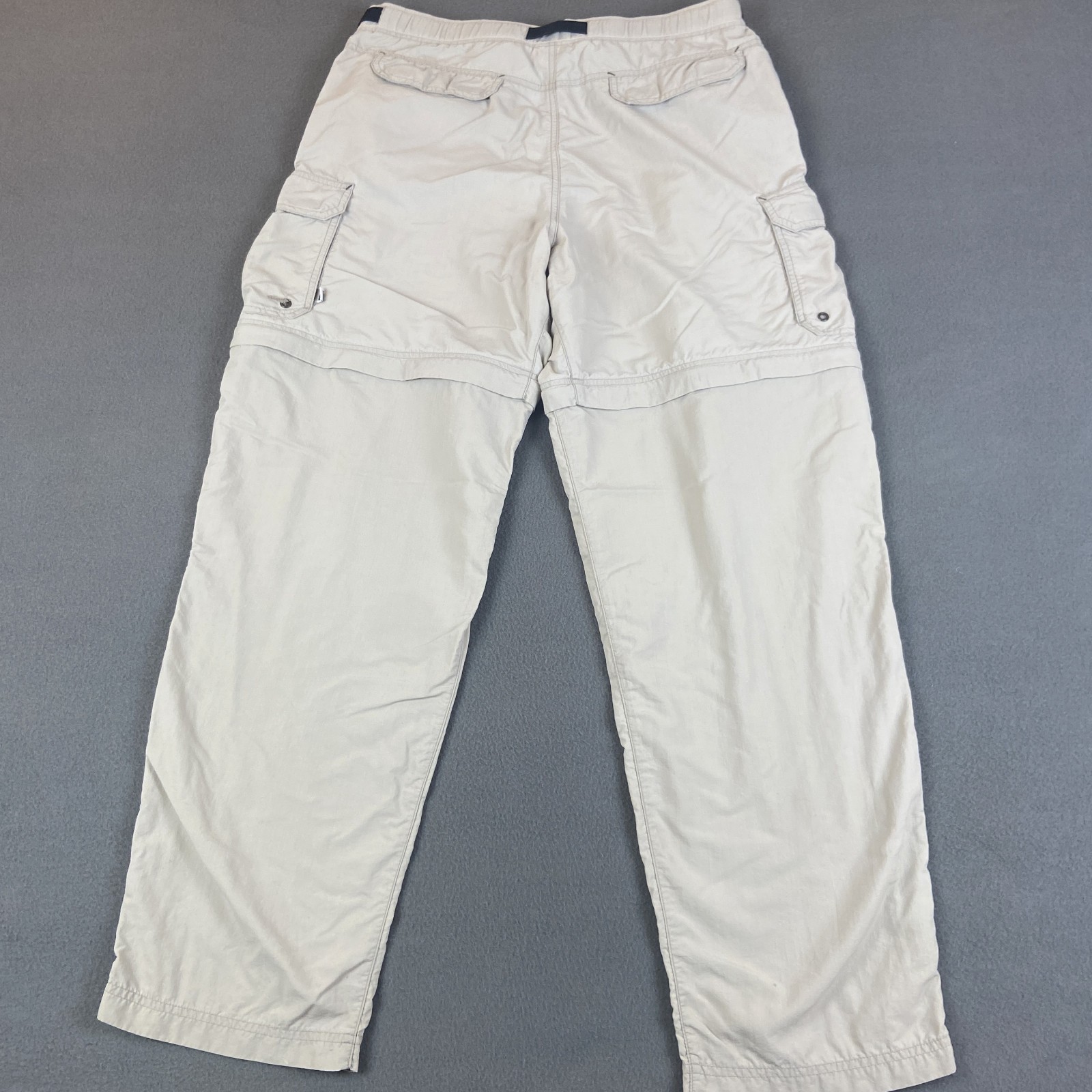 REI Pants Mens Large Beige Convertible Cargo Hiking UPF 50+ Workwear Belted