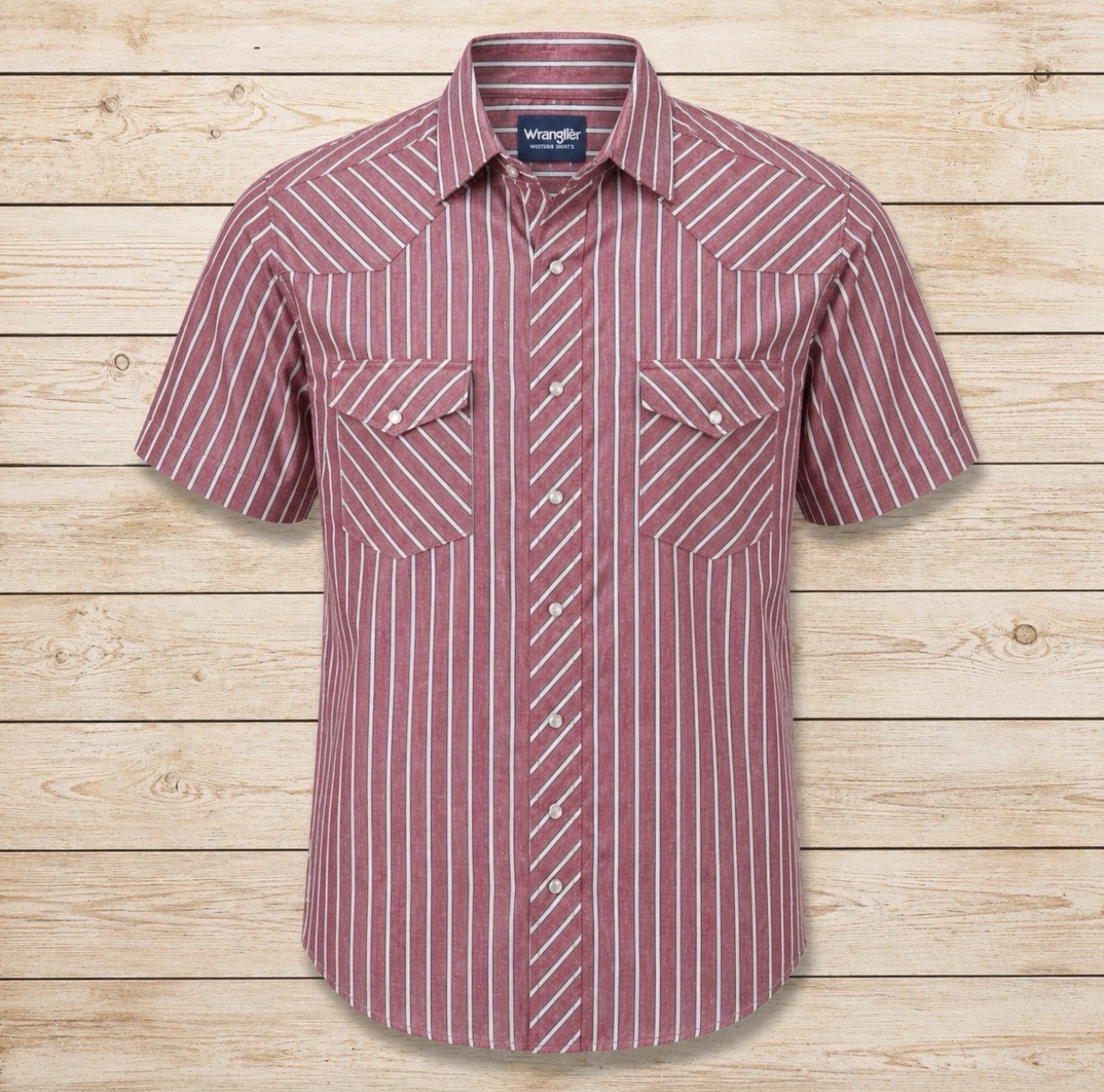 Wrangler Western Mens Button Down Plaid Shirt Size XLT Short Sleeve Pearl Snap