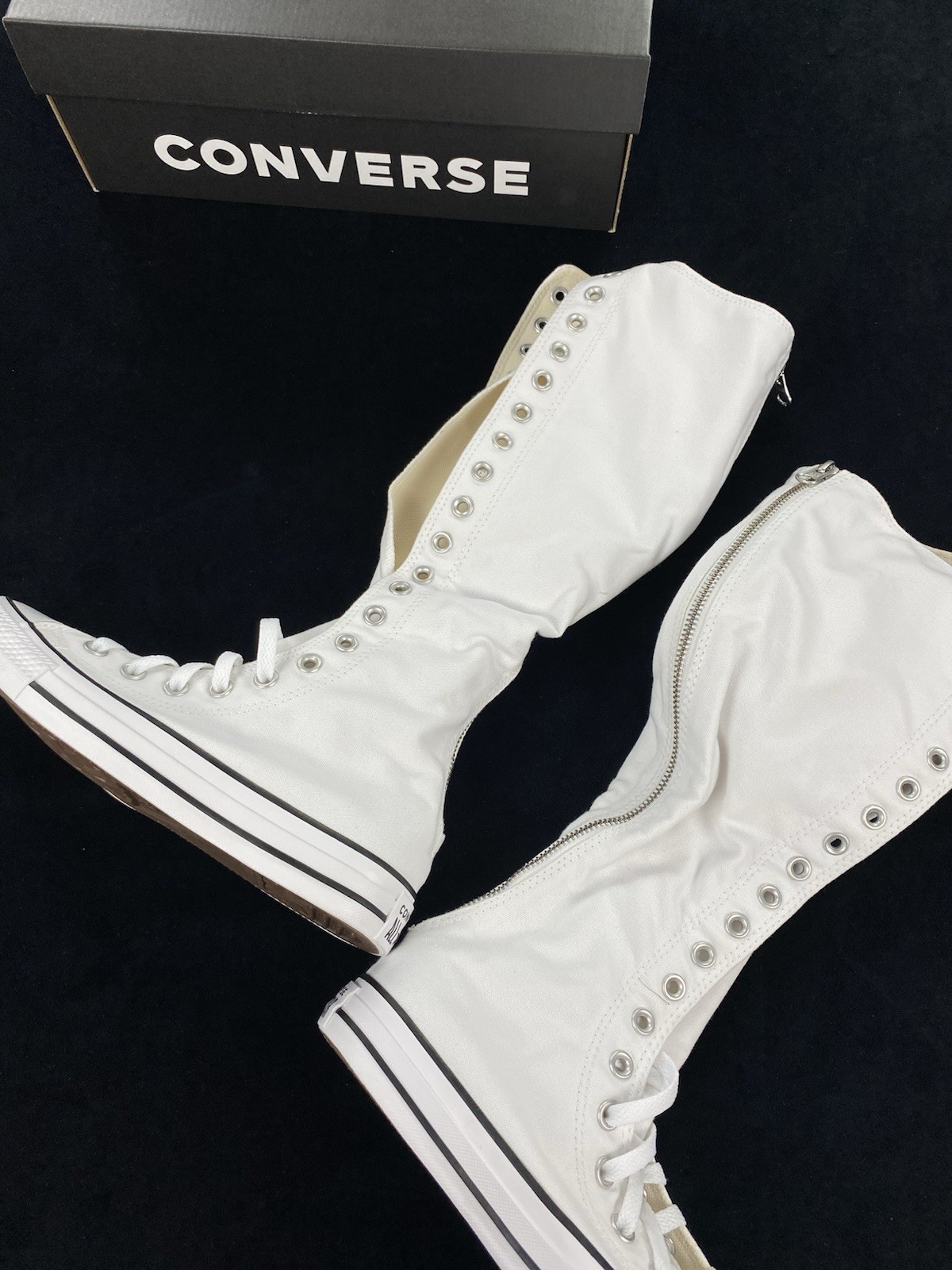 NEW Converse Chuck Taylor All Star XX Knee Hi White Black Shoes Sneakers A10456C