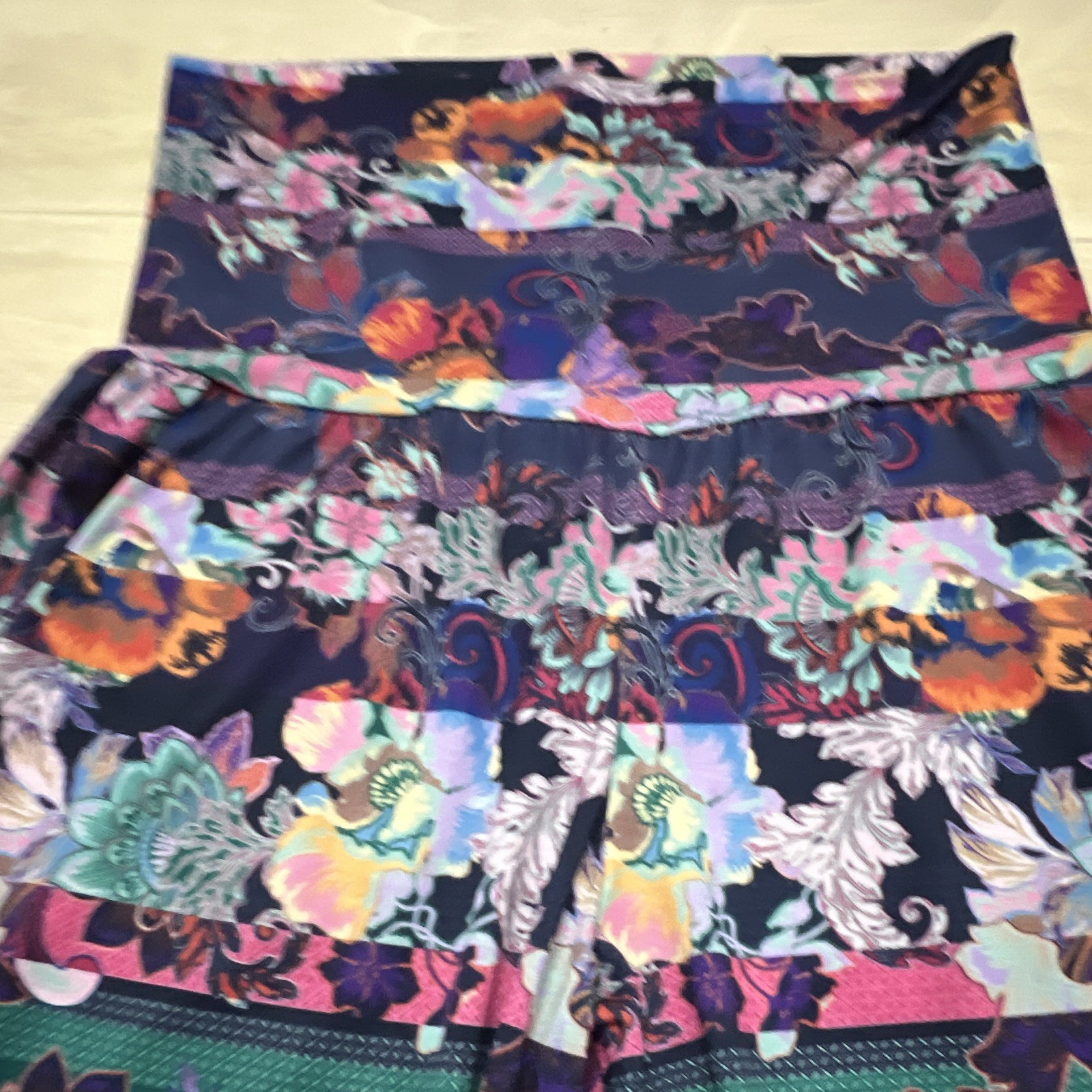 The Onzie Multicolor Floral Harem Pants High Rise Drawstring Womens S/M