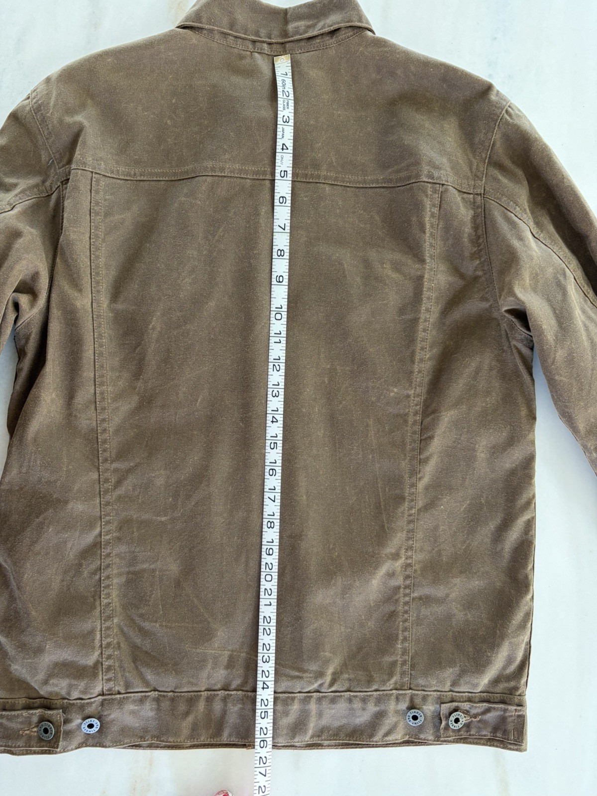 Flint and Tinder Flannel-Lined Waxed Trucker Jacket Havana Medium Tall M-T