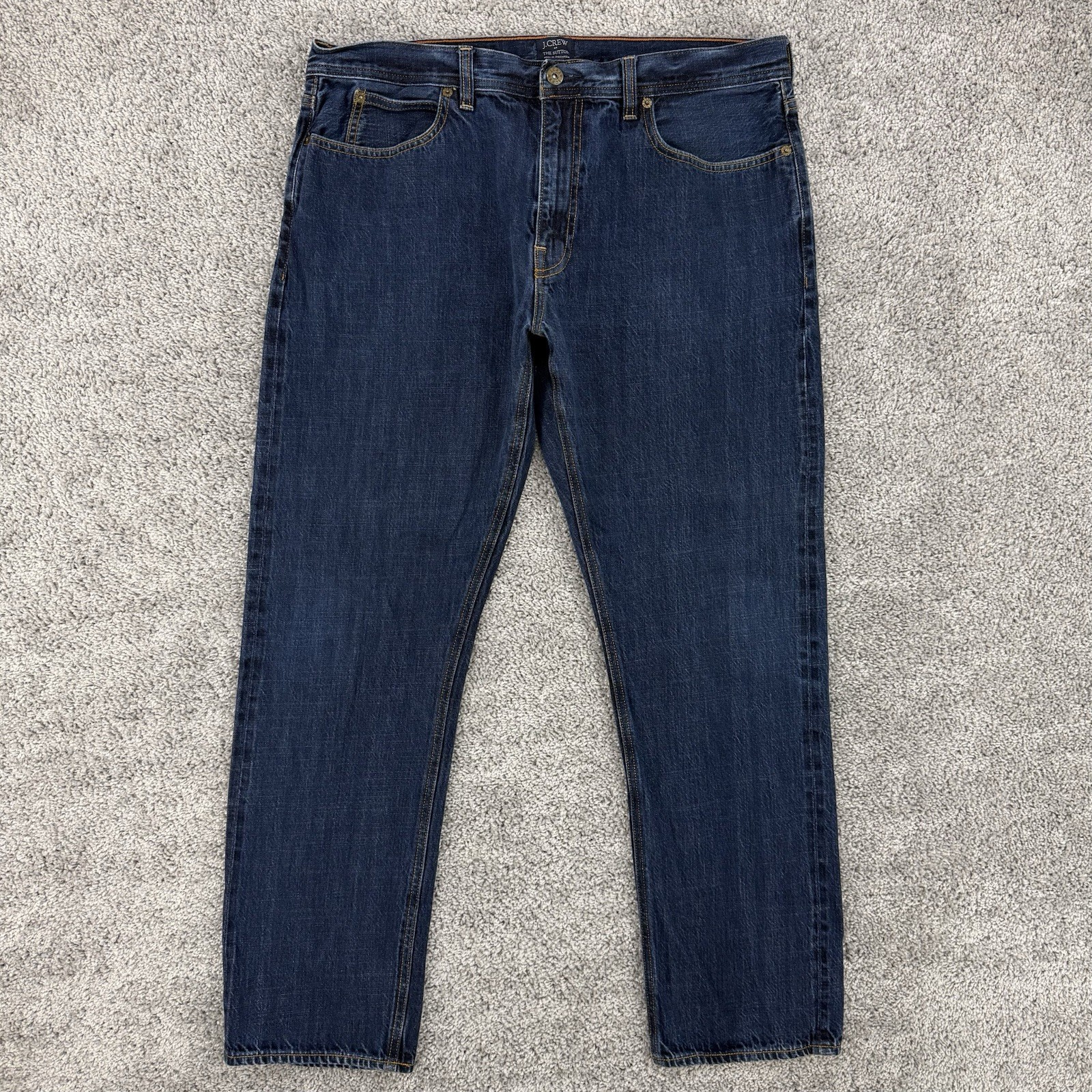 J Crew The Sutton Selvedge Jeans Mens Size Tag-36×32/Fits-36×30 Red Line Tapered