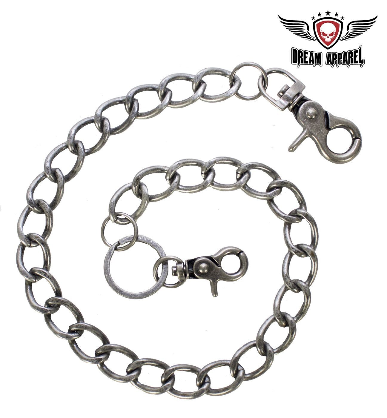 20″ Inches Gun Metal Motorcycle Biker Fashion Wallets, Keys Chain