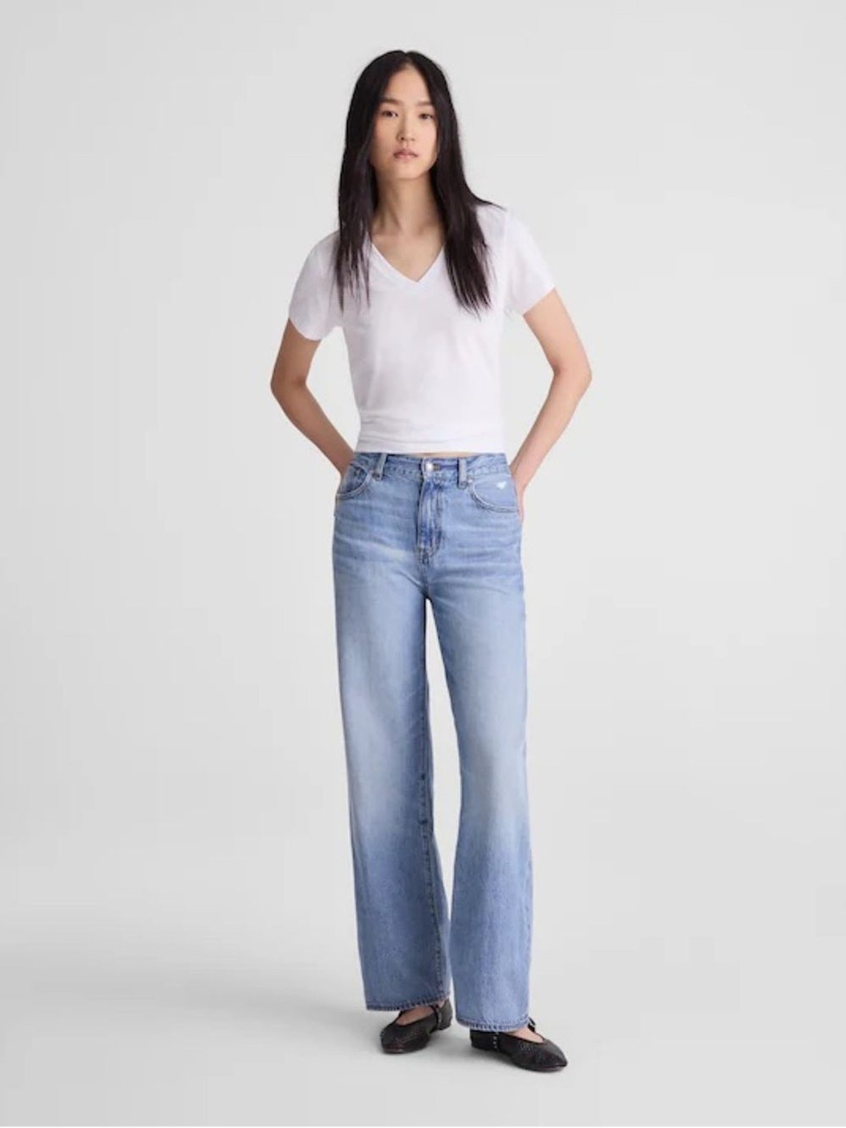 Madewell The Perfect Vintage Wide-Leg Jean in Airy Denim Northridge Wash Size 26