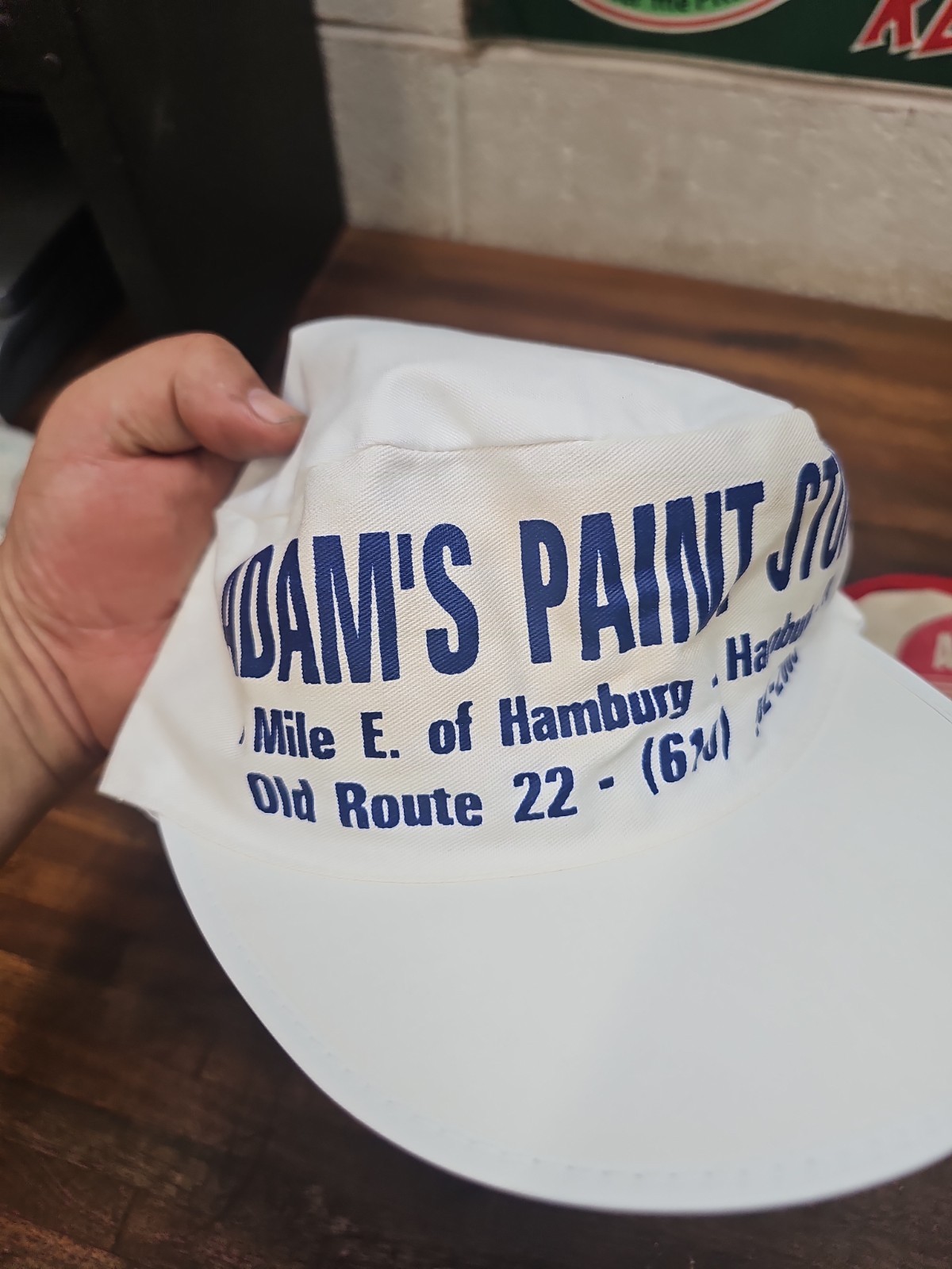 B84- 3 Vintage Welding welder’s Skull Caps + Adam’s Paint Store Painter Hat