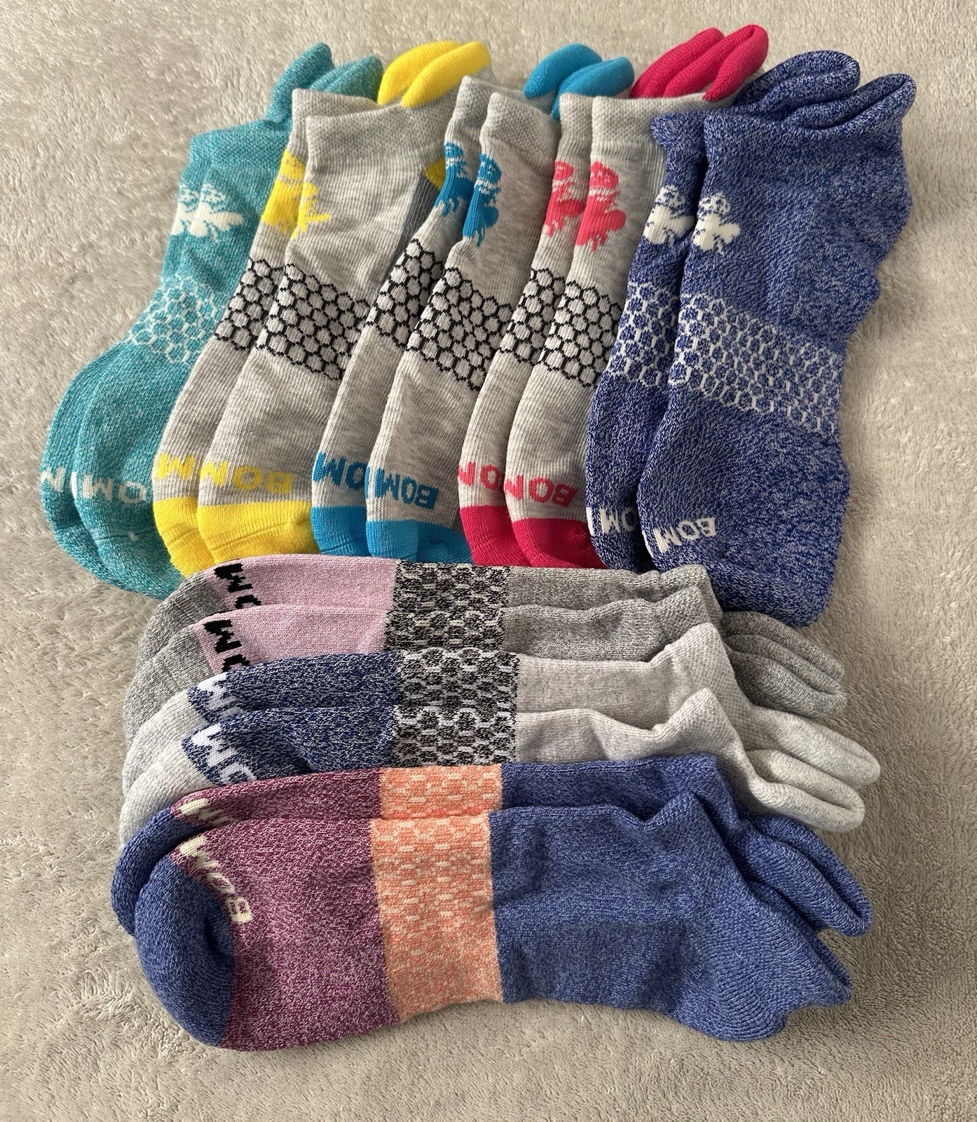 Bombas Women’s Ankle Socks 8-Pack Gift Box Size Medium 8-10.5