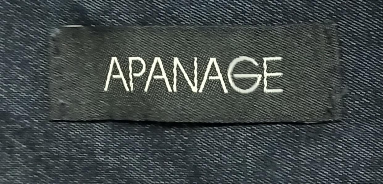 APANAGE DENIM JACKET INDIGO BLUE BLAZER WITH STRETCH SIZE 18 DESIGNER BOUTIQUE