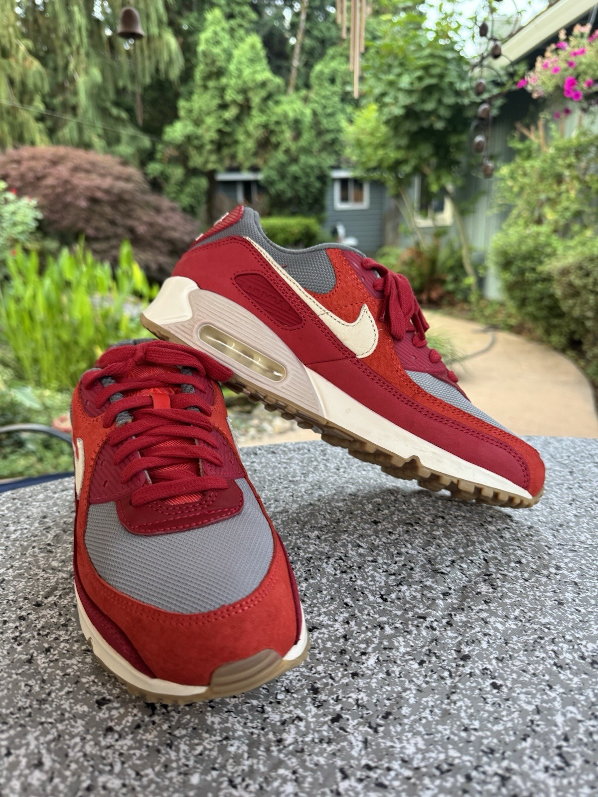 Nike Air Max 90 Premium Gym Red Men-9 Women-10