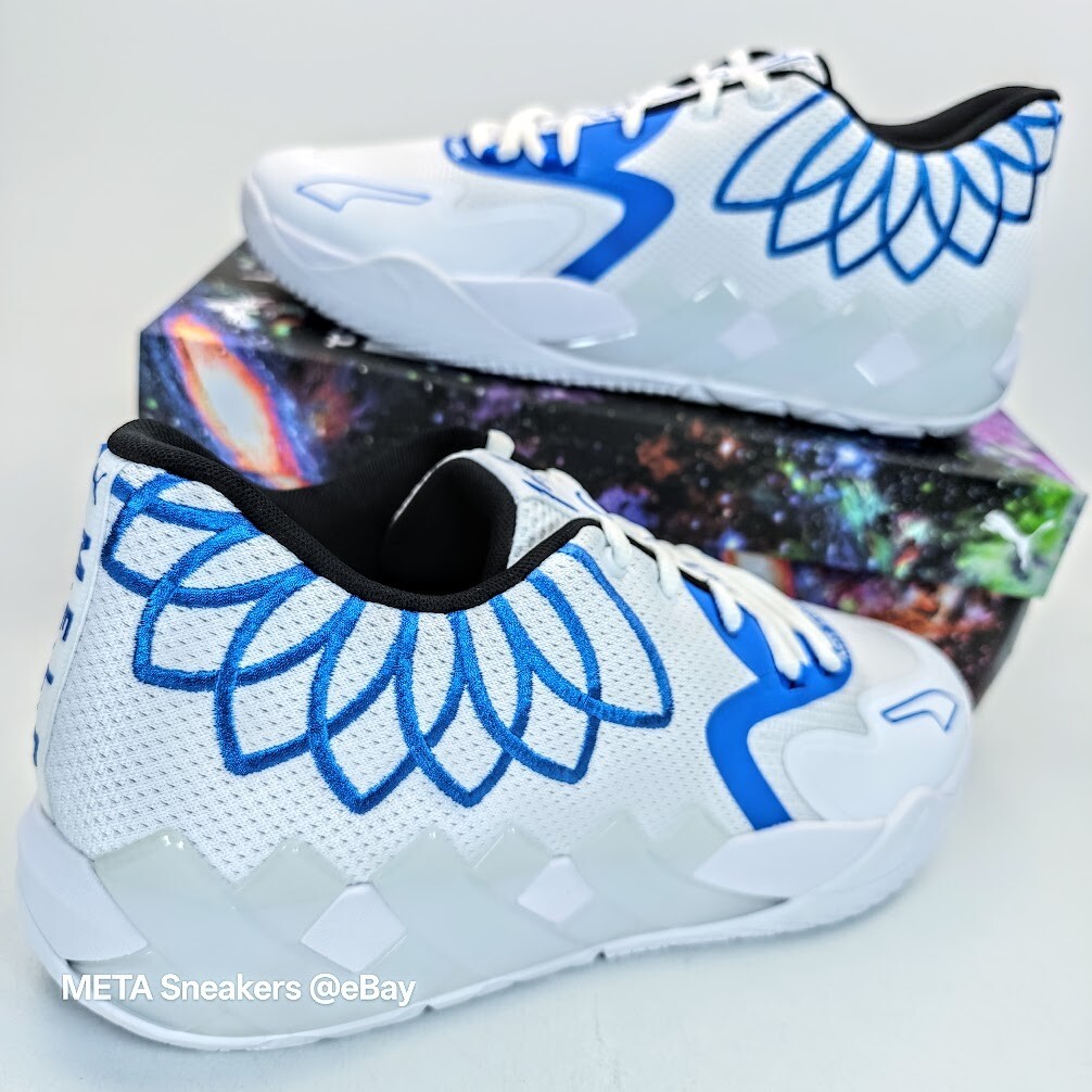 Puma MB.01 US 15 Men’s White Blue Black Basketball LaMelo Ball 376941 11 New