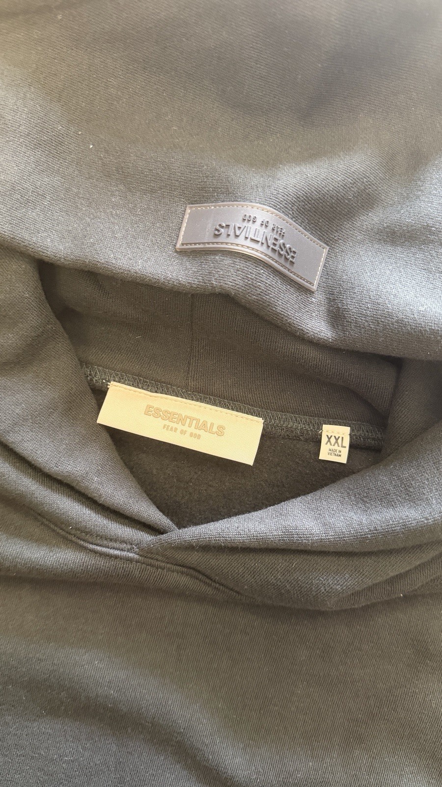 Fear of God Essentials Black Stretch Limo Hoodie Size M