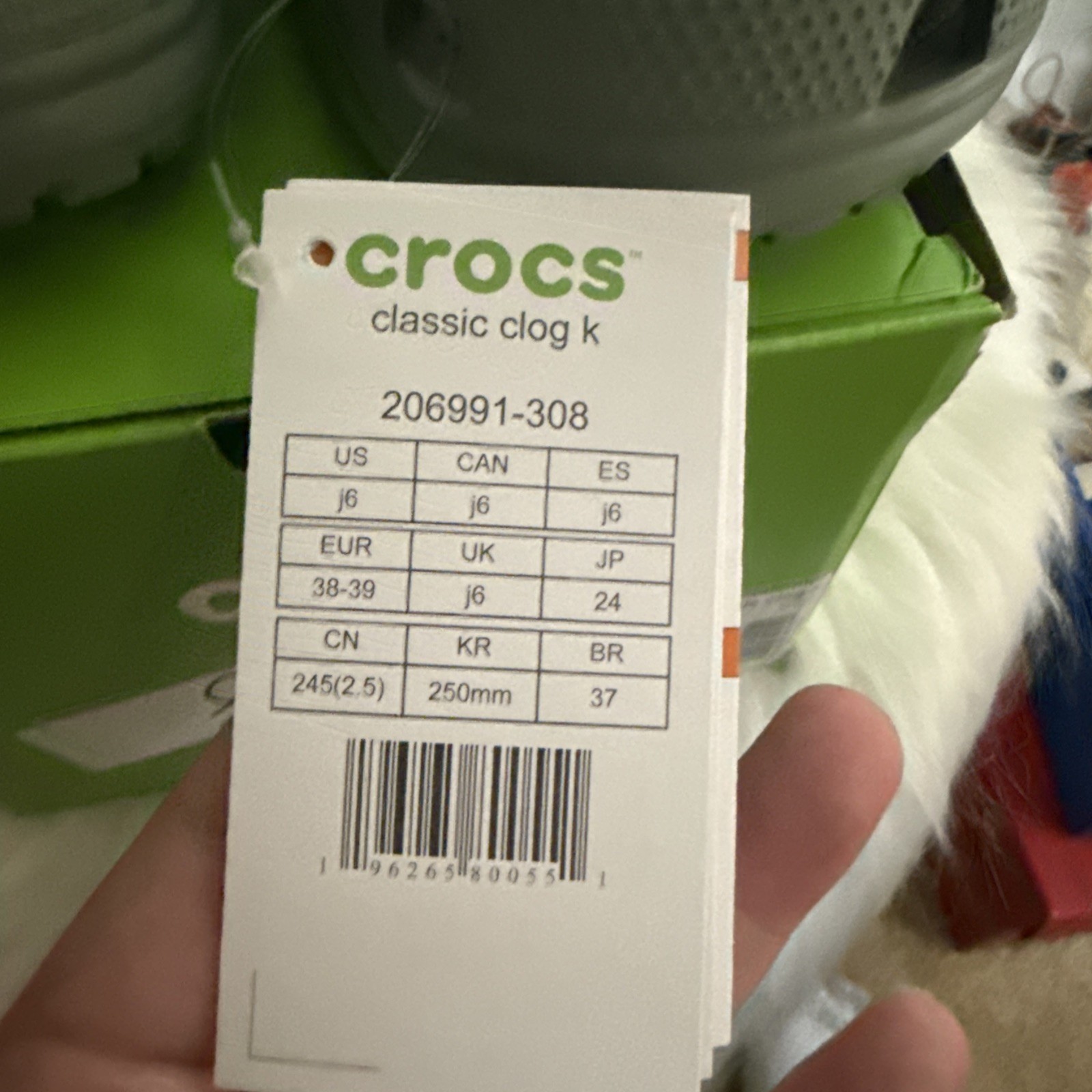 Crocs Classic Clog Baya Army Green Size 8 Women’s or 6 Men’s J6 NWT